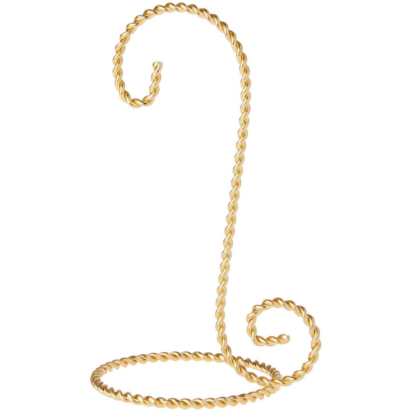 Bard's Small Twisted Gold-toned Ornament Stand, 5.5" H x 3" W x 3.5" D
