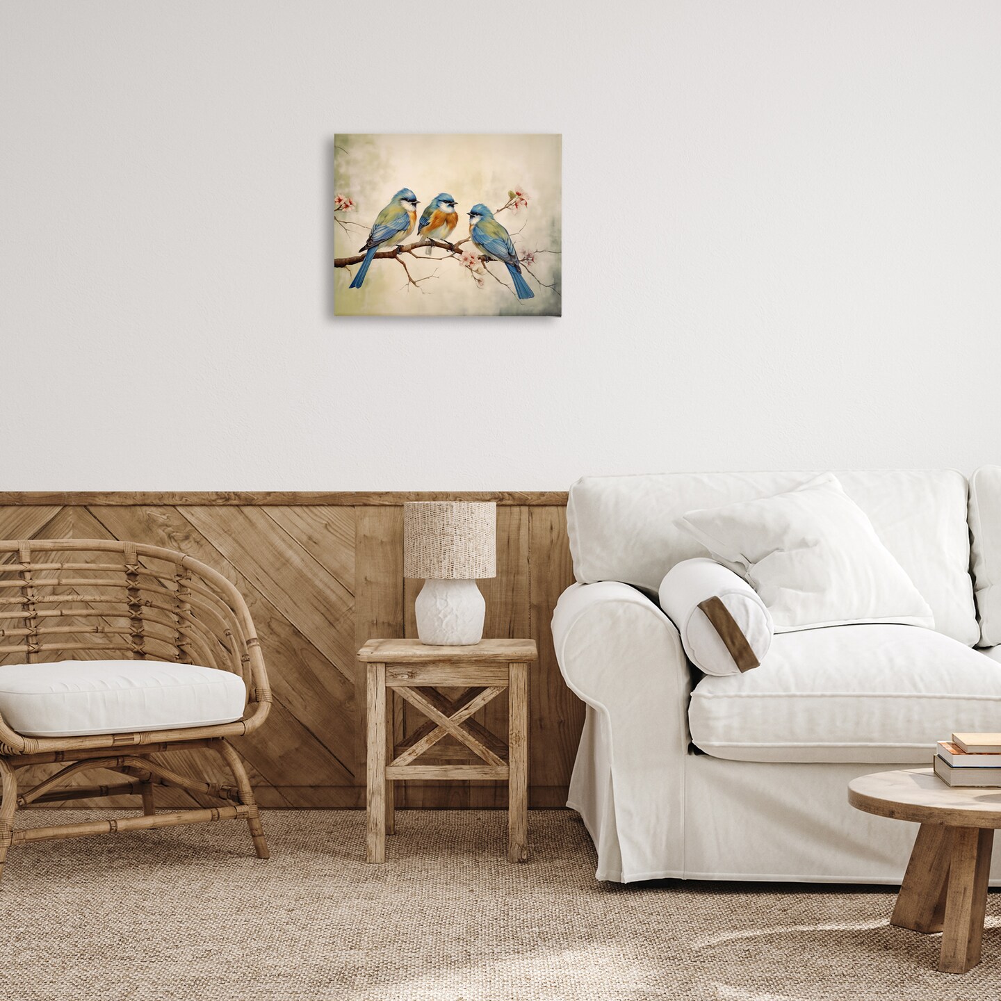 Stupell Industries Bird Trio on Branch Canvas Design by Arlington Prints