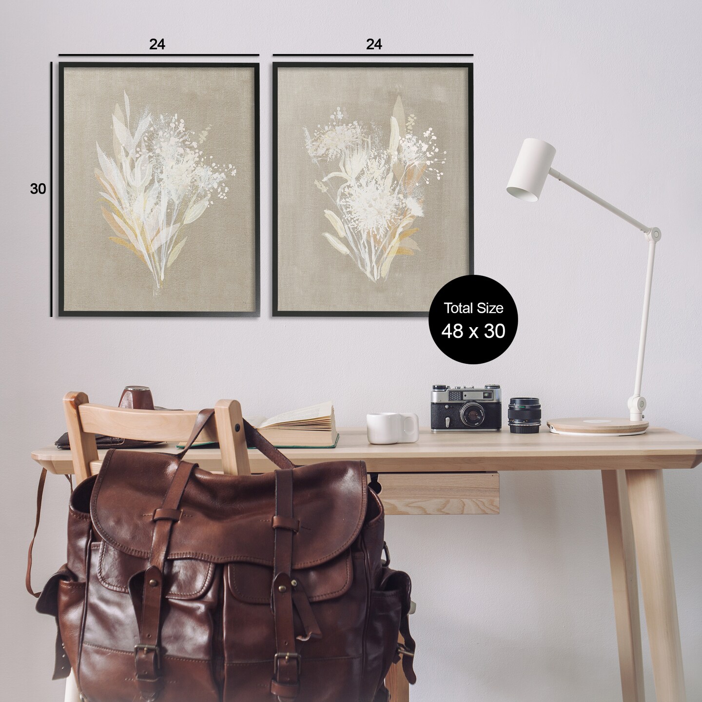 Stupell Industries Natural Herb Impression 2pc Framed Giclee Set Design by Susan Jill