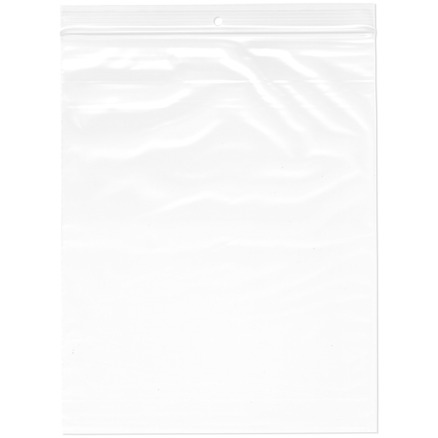 Plymor 8" x 10", 2 Mil with Hang-Hole Zipper Reclosable Plastic Bags