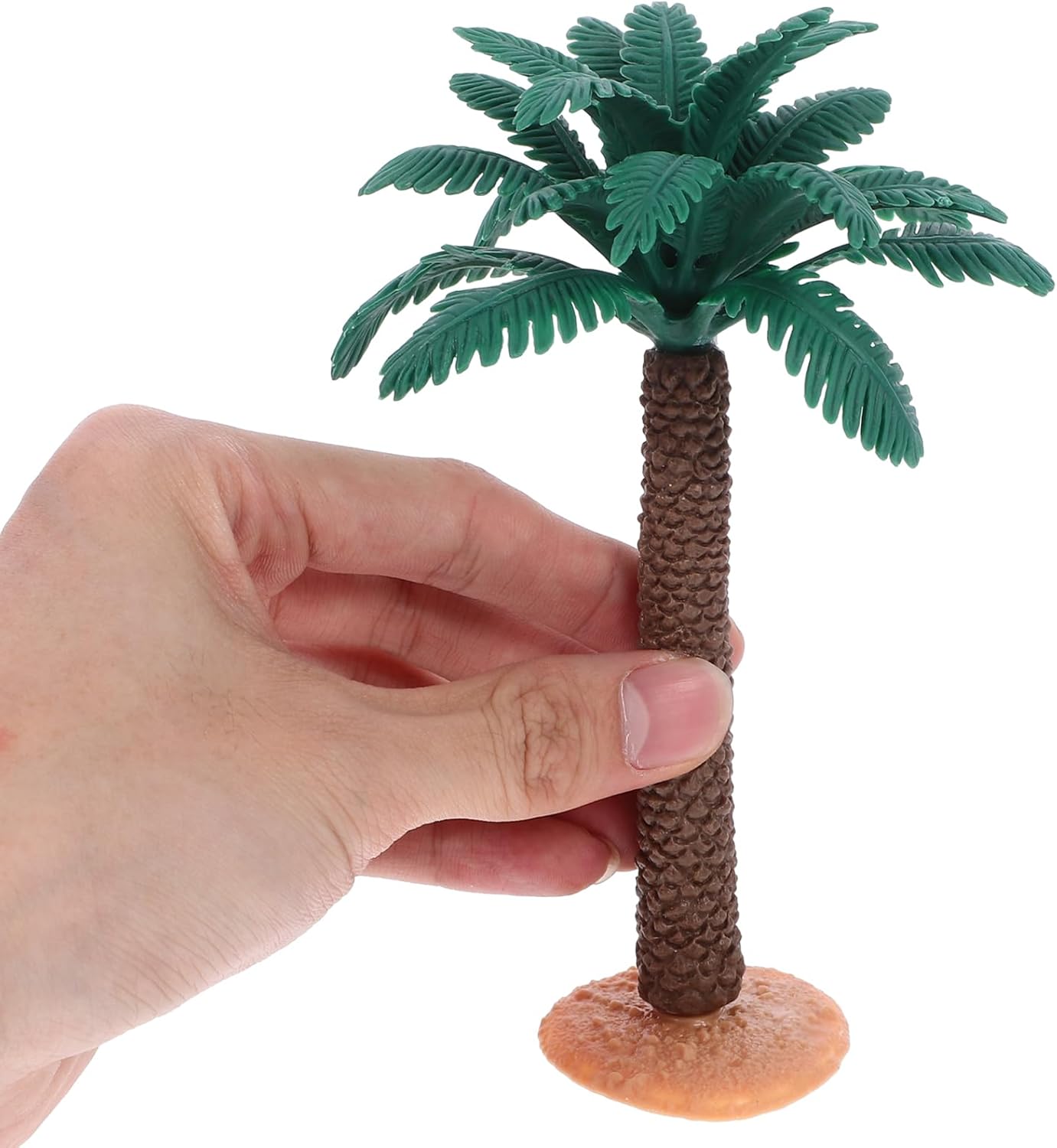 3pcs Small Coconut Palm Tree Model, Plastic Faux Fish Tank Plants Model Scenery Palm Tree Craft Statue for Micro Landscape Fairy Garden Decor