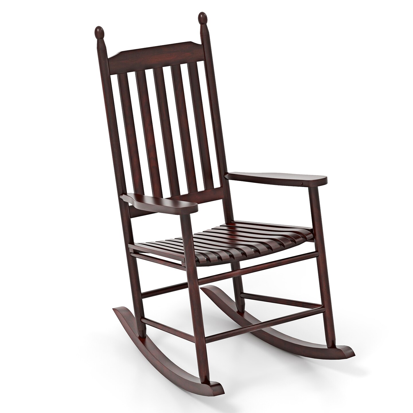 Acacia Wood Rocking Chair with Ergonomic Seat &#x26; Gentle Rocking Motion