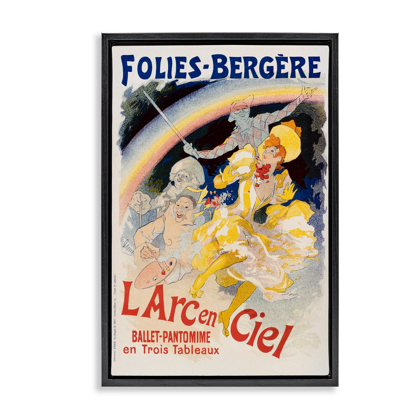 Stupell Industries Vintage Ballet Entertainment Ad Floating Frame Design by Marcus Jules