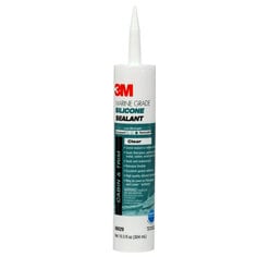 3M&#x2122; Marine Grade Silicone Sealant, Clear, 304 mL Cartridge