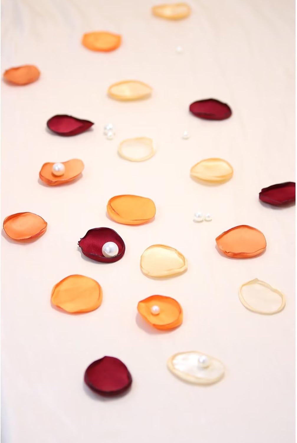 300pcs Orange Rose Petals, Artificial Flower Petals Fall Wedding Decor Flower Girl Petals Terracotta Flower Petals for Wedding