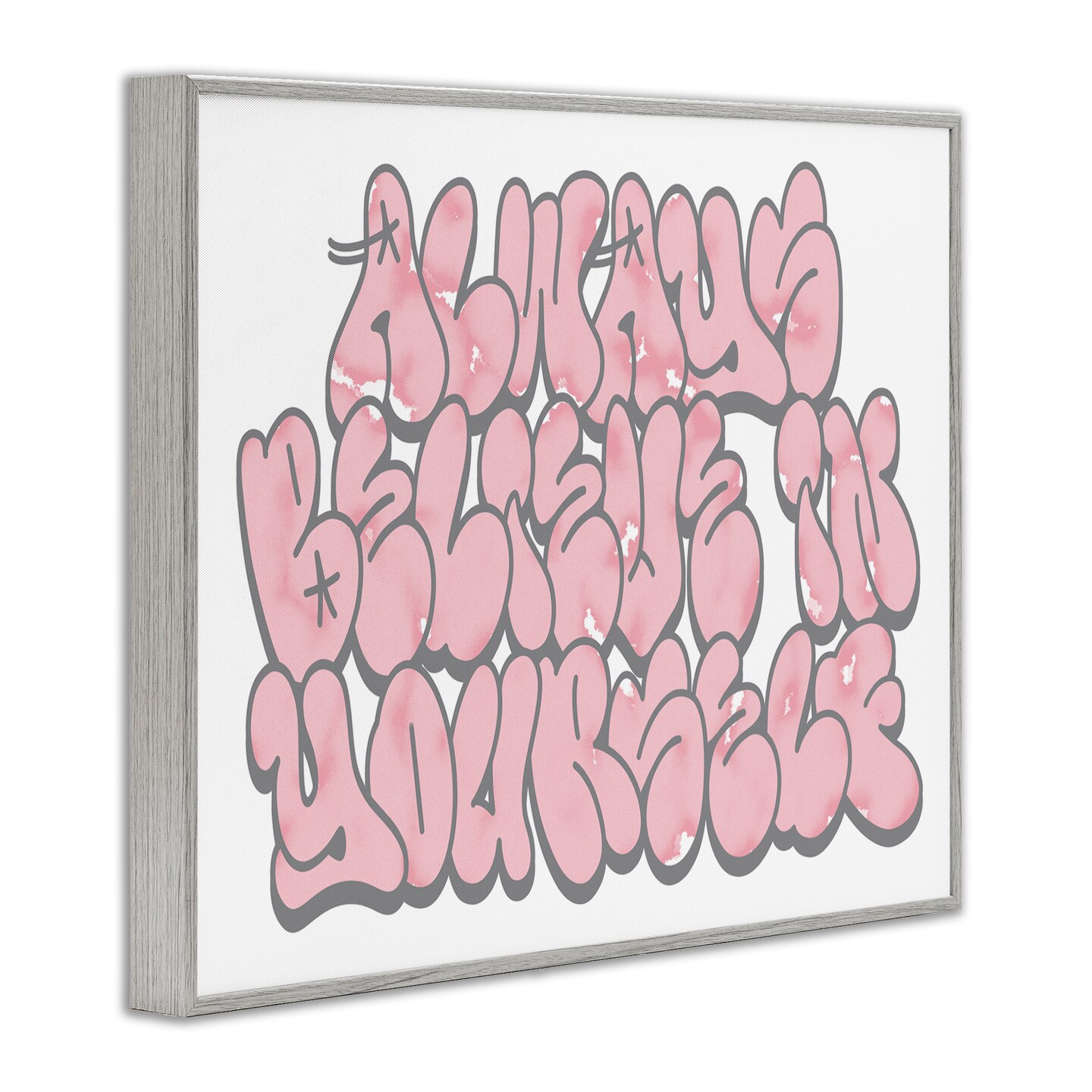 Stupell Industries Believe in Yourself Graffiti Framed Giclee Design by Marcus Prime