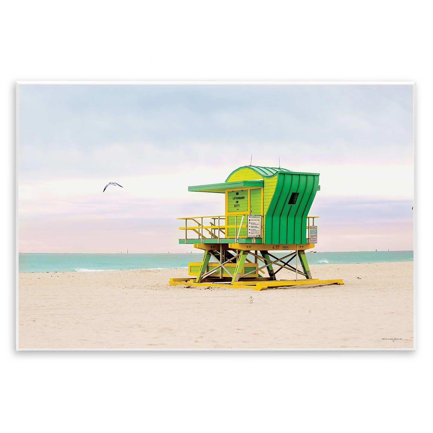Stupell Industries Lime Green Lifeguard Hut Wall Plaque Design by Seven Trees Design