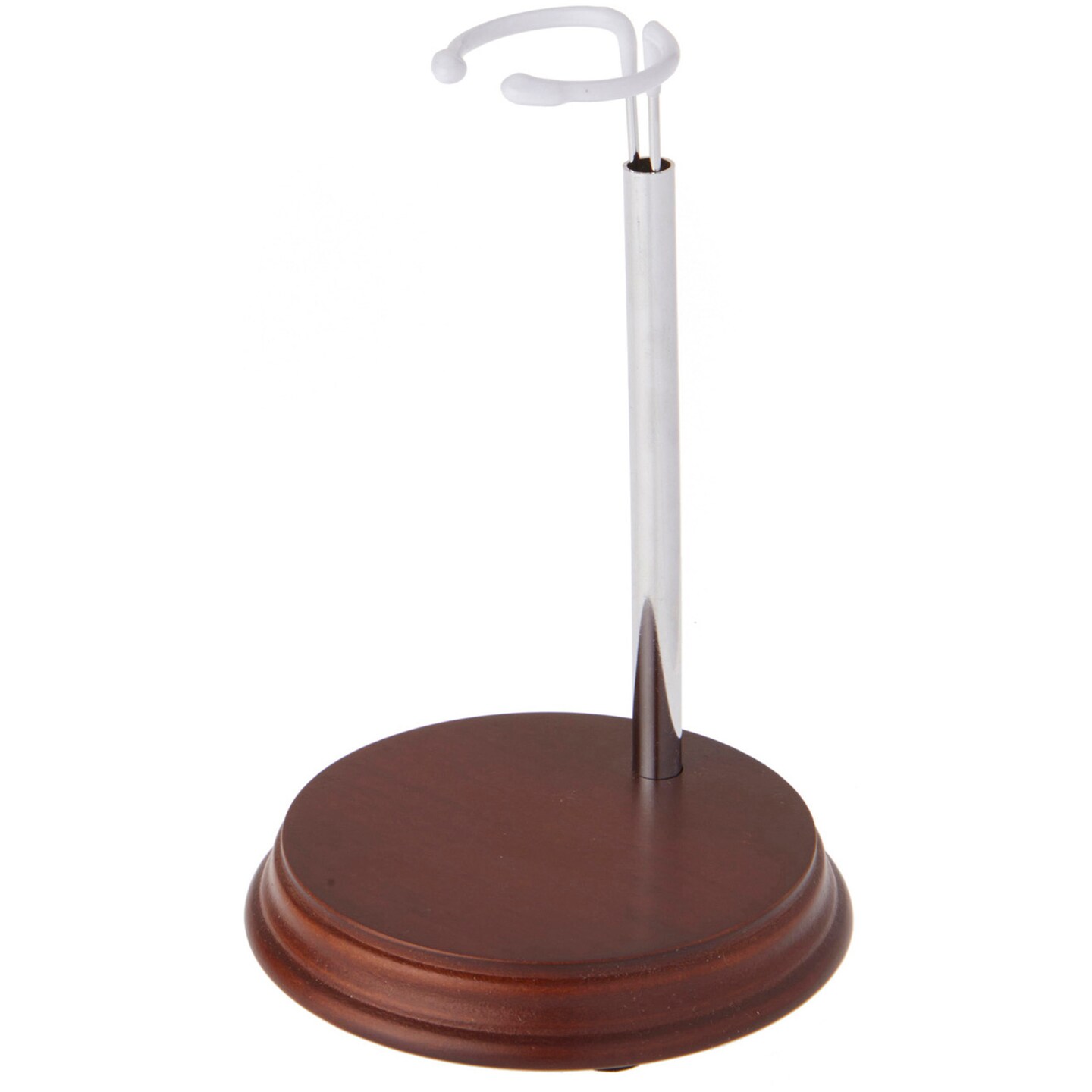Bard&#x27;s 54-0050 Chrome and Wood Doll Stand, Fits 10 to 14 inch Slim Waist Dolls, Waist is 1.125 to 2 inches Wide