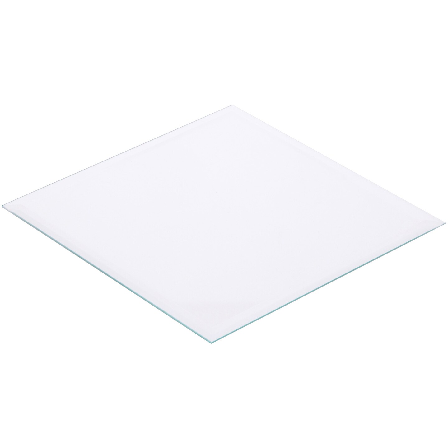 Plymor 6&#x22; x 8&#x22; Diamond-Shaped, 3mm Thick Beveled Clear Glass