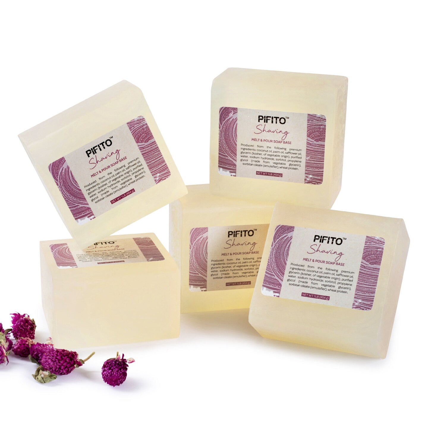 Pifito Shaving Melt and Pour Soap Base &#x2502; Bulk Premium 100% Natural Glycerin Soap Base &#x2502; Luxurious Soap Making Supplies