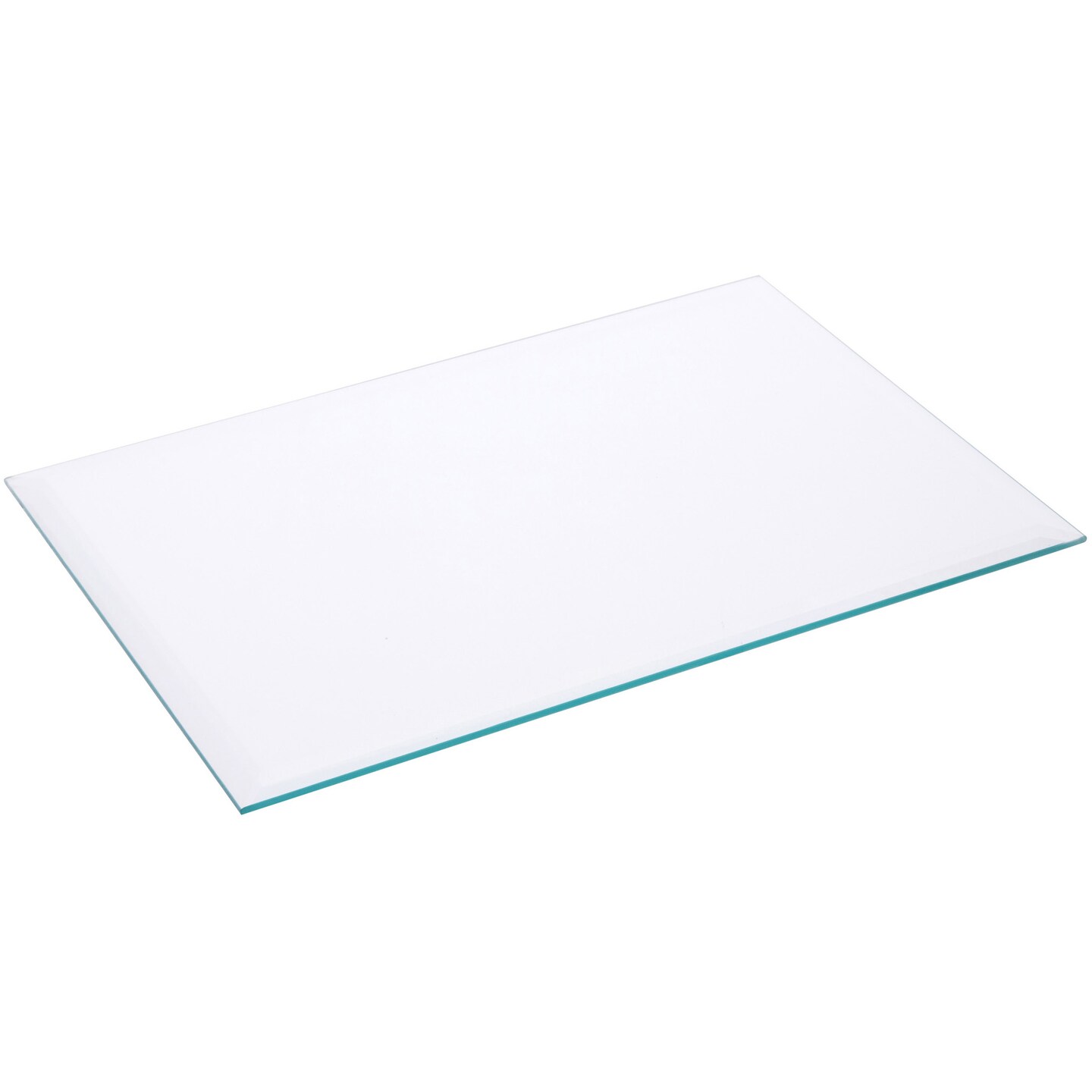 Plymor 8&#x22; x 12&#x22; Rectangle, 5mm Thick Beveled Clear Glass