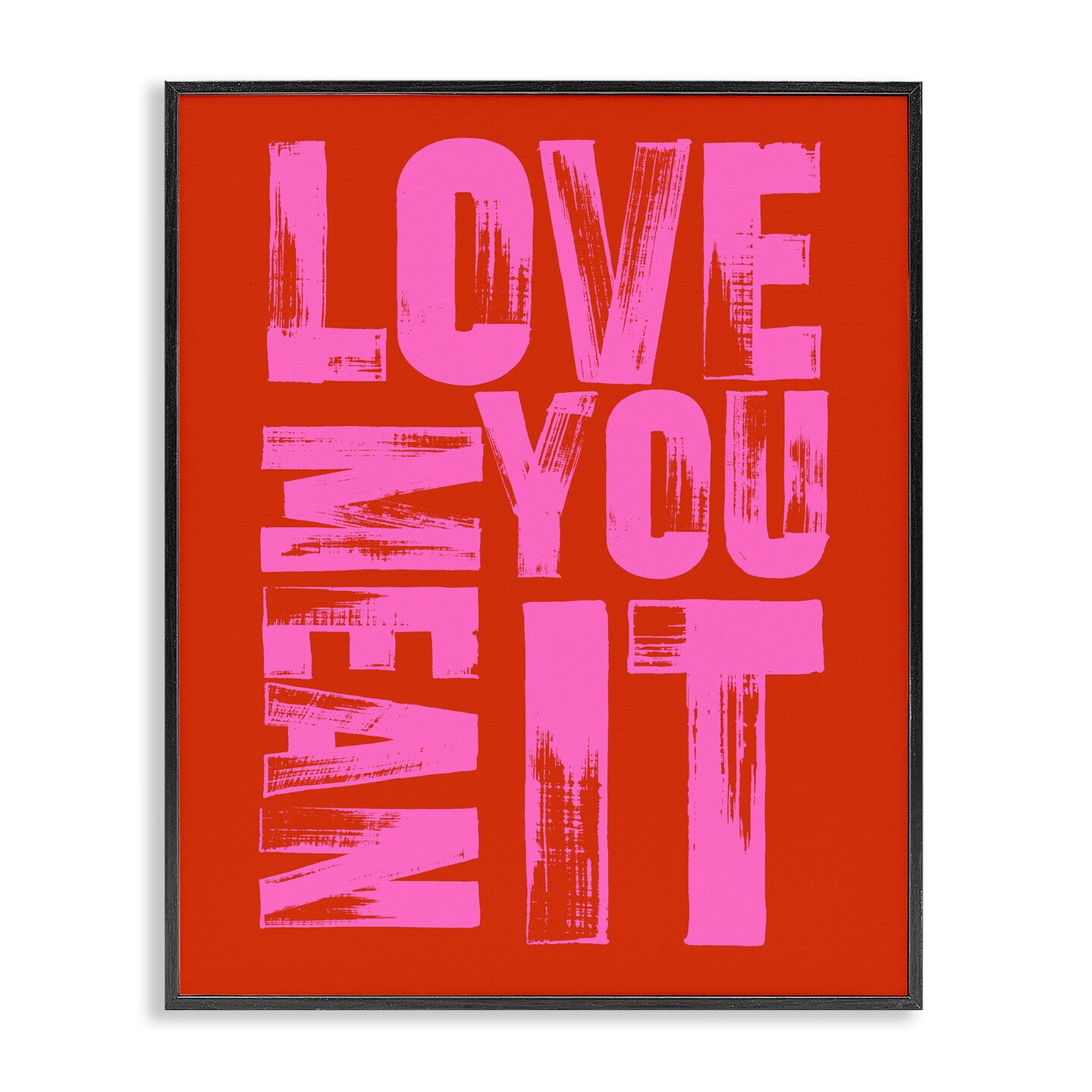 Stupell Industries Love You Mean It on Red Framed Giclee Design by House of Lulu