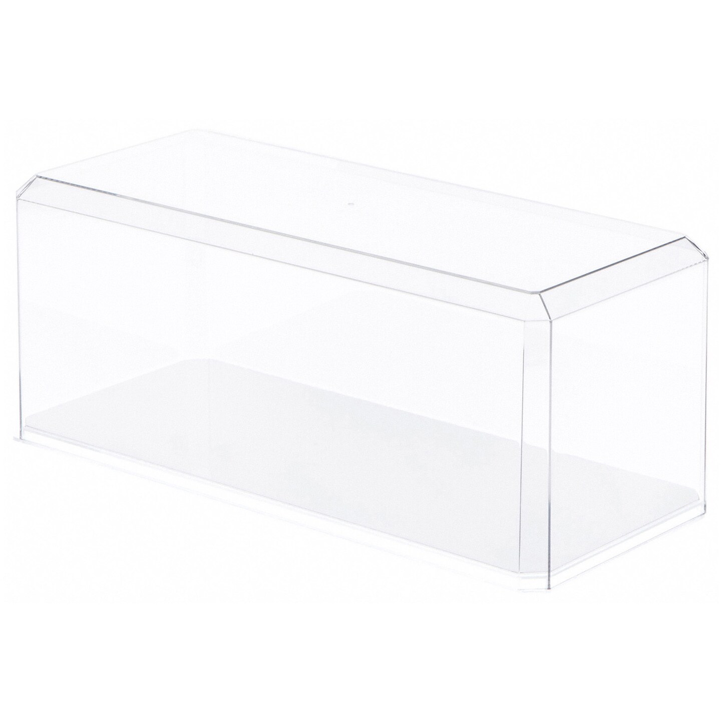 Pioneer Plastics 355CD Clear Plastic Display Case for 1:18 Scale Cars (Mirrored), 13" W x 5.5" D x 5" H (Mailer Box)