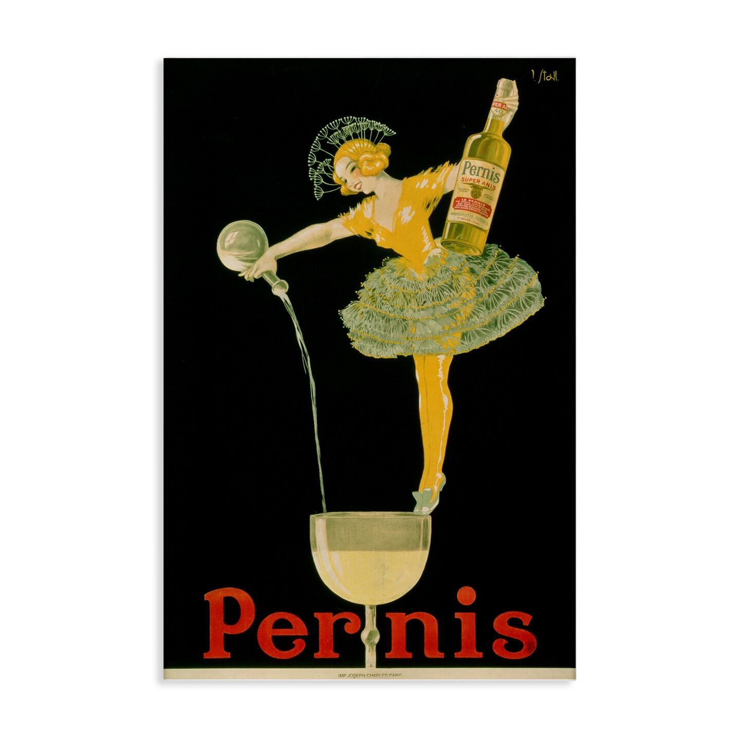 Stupell Industries Vintage Pernis Wine Pour Canvas Design by Marcus Jules