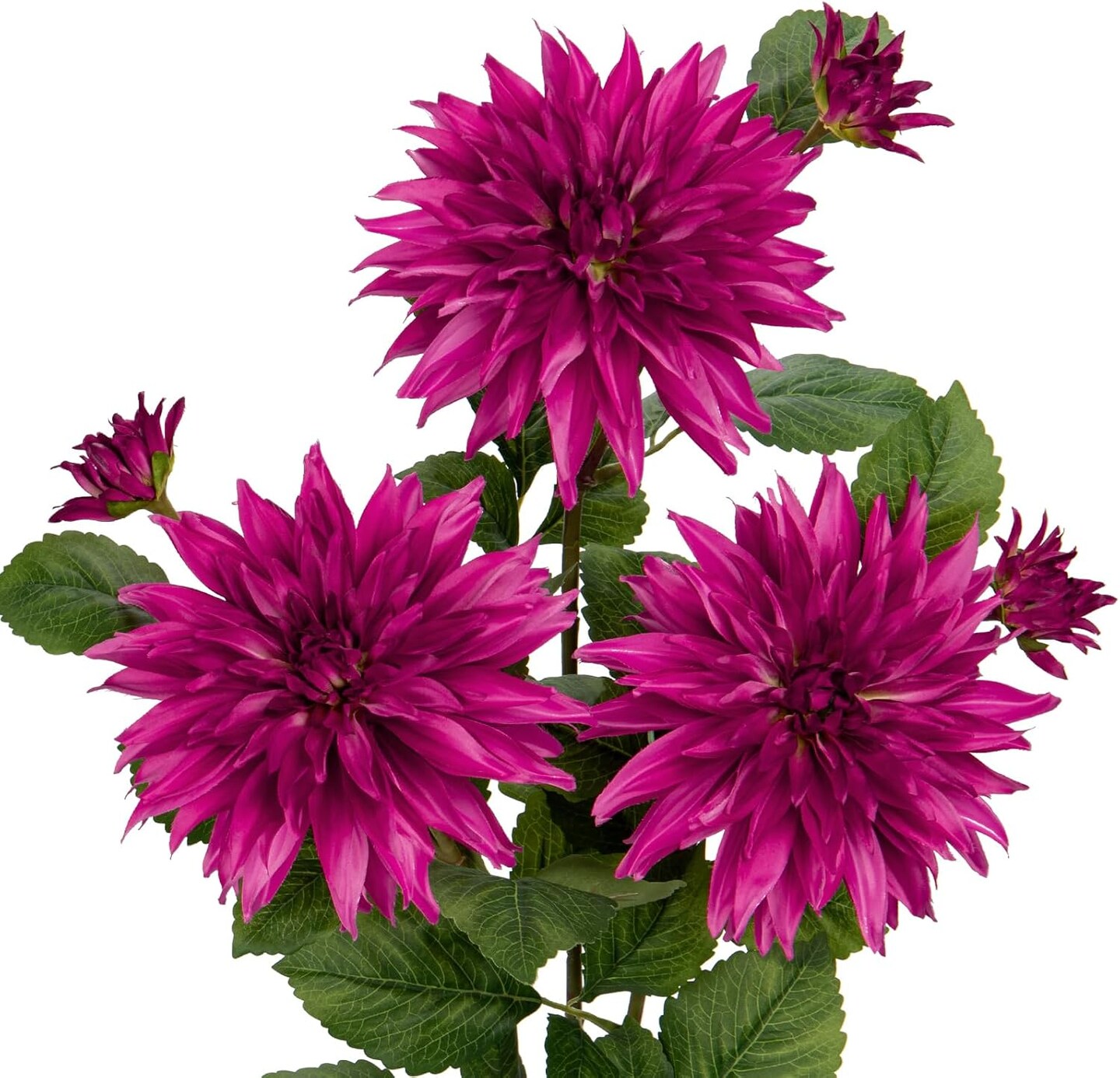3Pcs Purple-Pink Artificial Dahlia Flowers 29.5&#x22; Fake Flower Silk Flowers with Long Stem Floral Arrangements Bouquets Faux Dahlias Flowers for DIY Wedding Party Centerpieces Office Home Decor