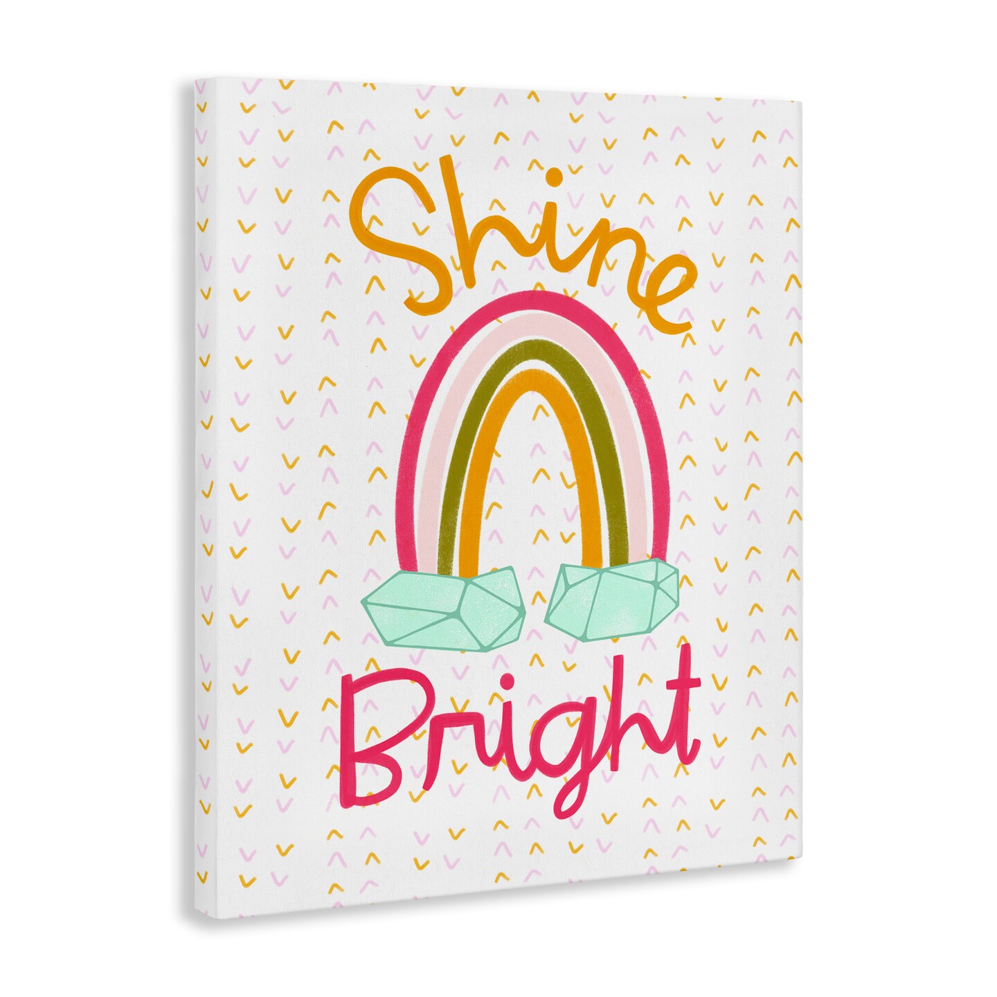 Stupell Industries Shine Bright Geometric Rainbow Canvas Design by Mandy Ford Art + Illustration