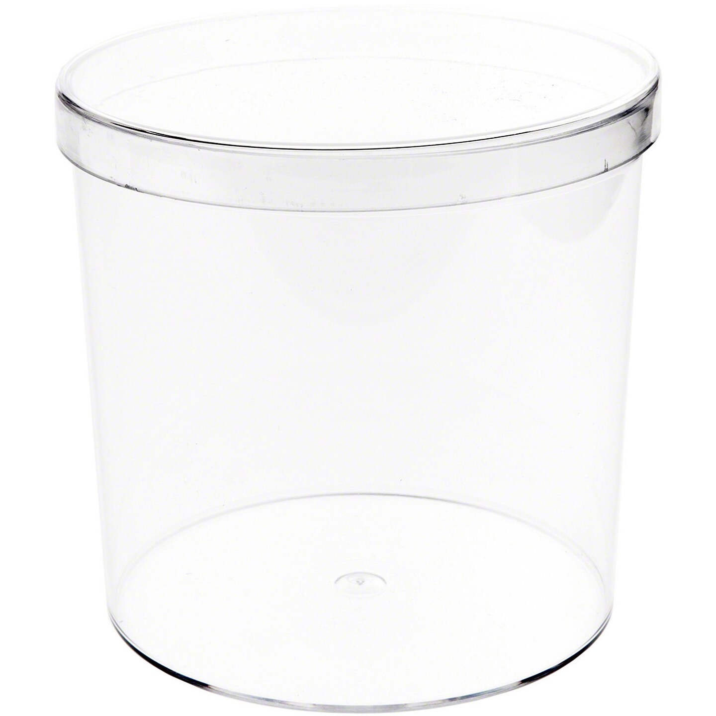 Pioneer Plastics 190C Clear Round Plastic Container, 5.125&#x22; W x 5.125&#x22; H