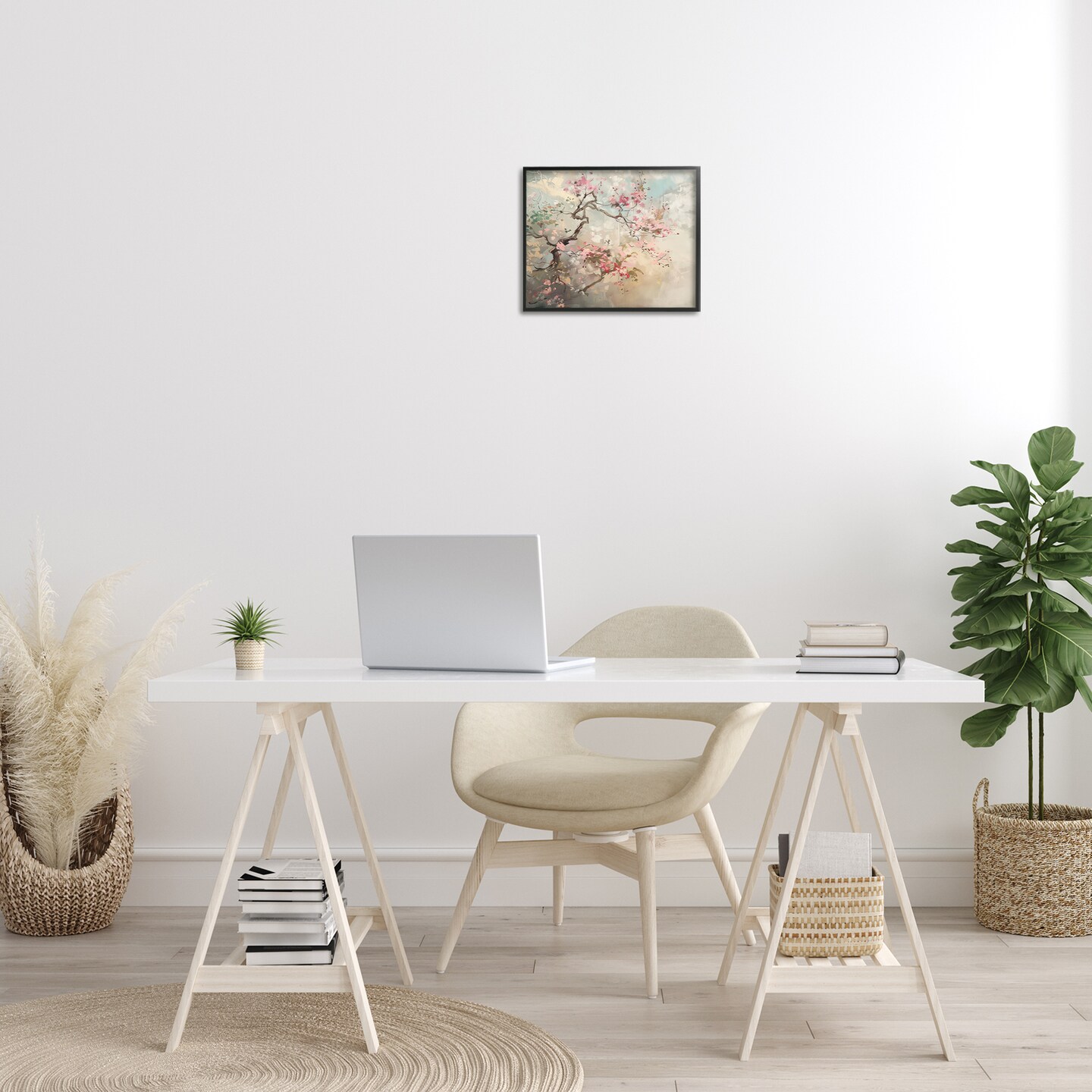 Stupell Industries Wild Cherry Blossoms Tree Framed Giclee Design by Arlington Prints