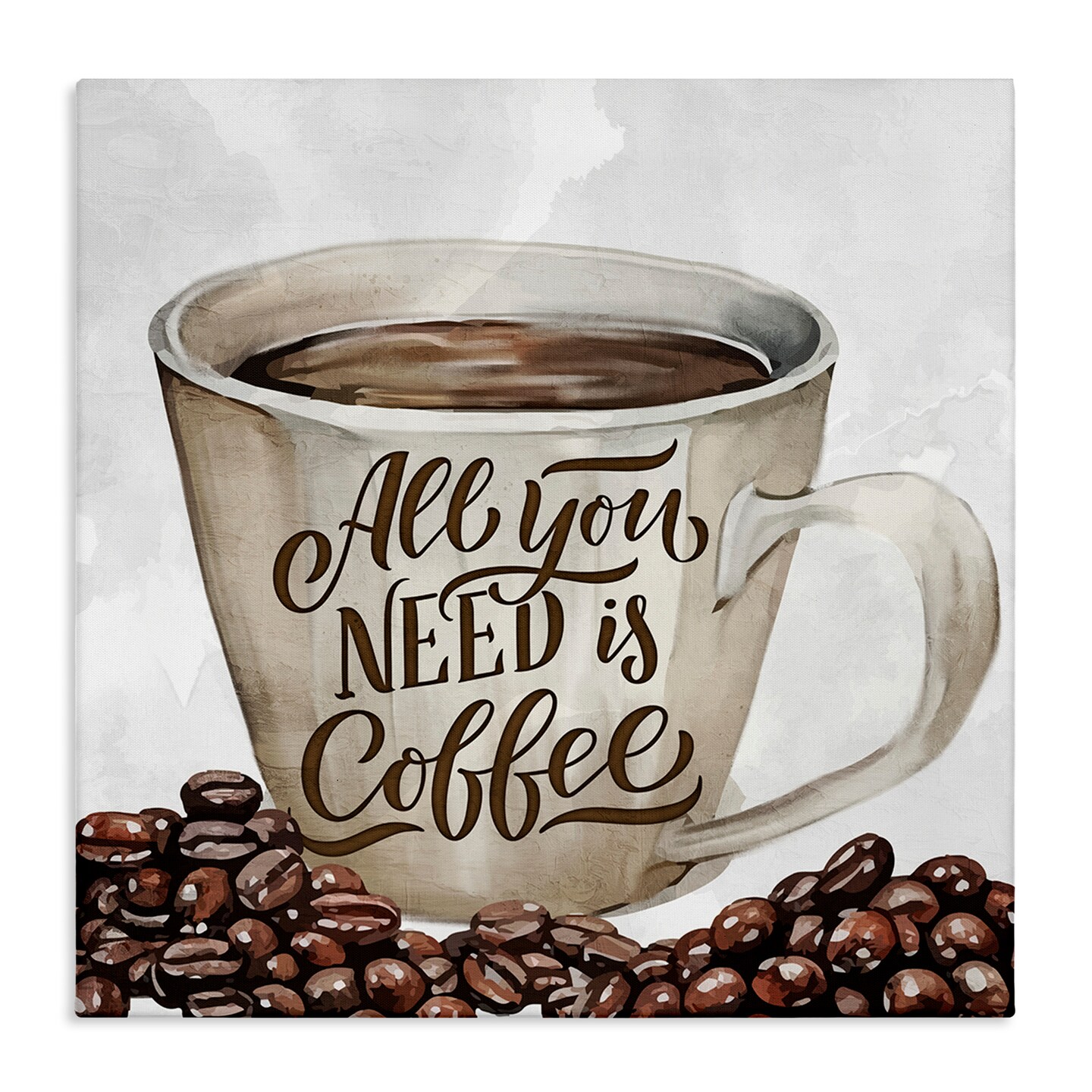 Stupell Industries All You Need Morning Coffee Canvas Design by Kim ...