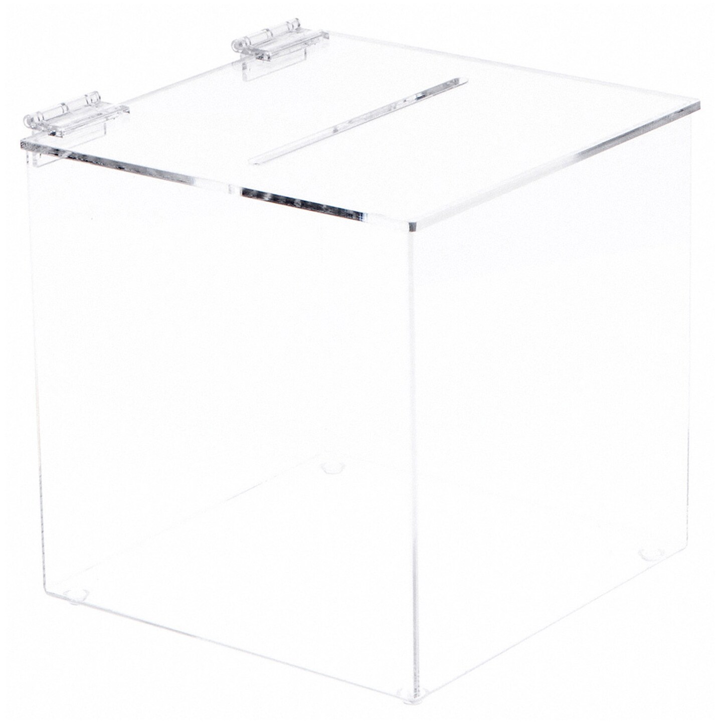 Plymor Clear Acrylic Ballot / Collection / Donation Box, 8&#x22; W x 8&#x22; D x 8&#x22; H