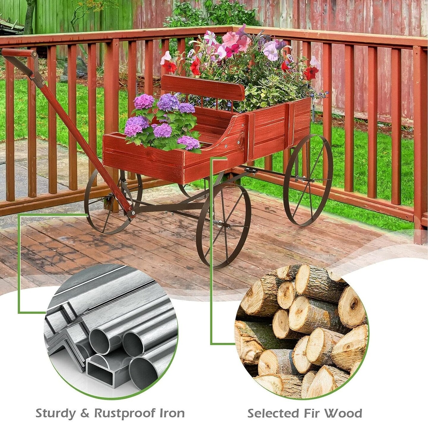 Carrello Portavivande My Garden California In Legno Eucalipto Naturale - Per Esterni E Giardino - Foto 10