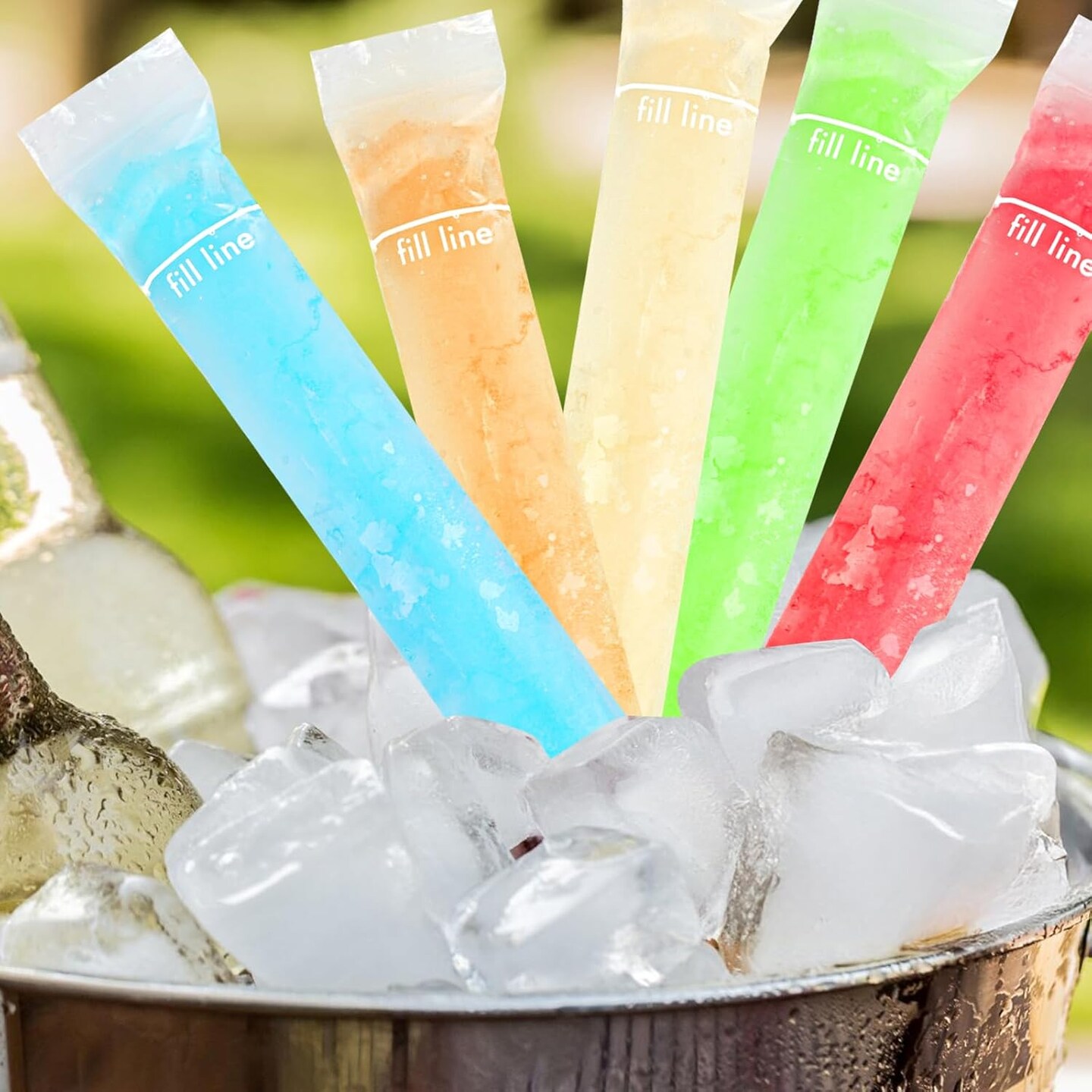 150 Disposable Popsicle Mold Bags, BPA-Free Freezer Tubes with Zip Seals and Funnel, Ideal for Ice Pops, Yogurt, Juice, Smoothies, Healthy Snacks &#xFF08;2&#x22;x11&#x22;&#xFF09;