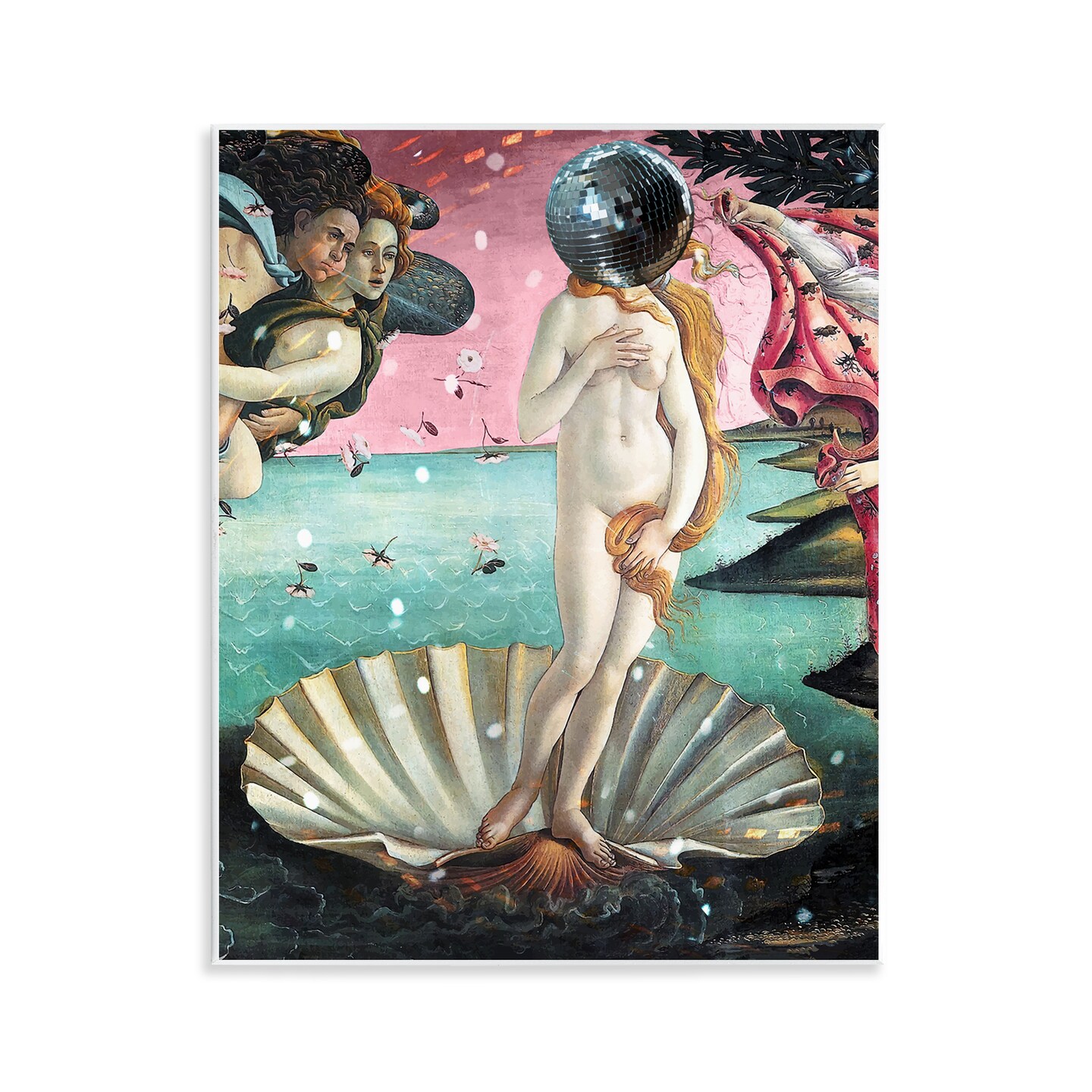 Stupell Industries Classic Clamshell with Disco Ball Wall Plaque Design by Lil' Rue