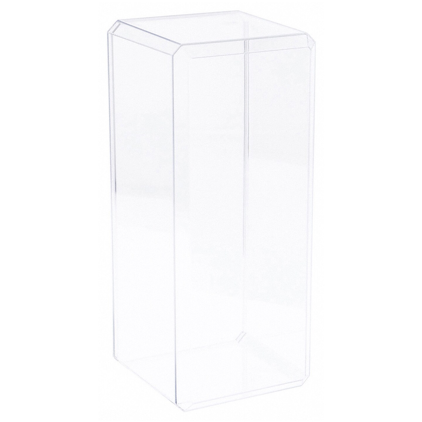 Pioneer Plastics 355C Clear Plastic Beveled Edge Display Case, 5" W x 5.5" D x 13" H (Mailer Box)