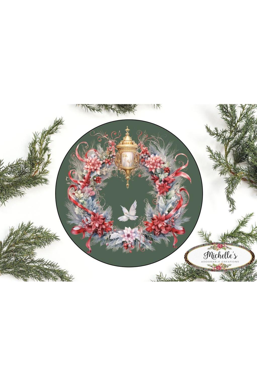 Watercolor Christmas Wreath Sign - Wreath Enhancement