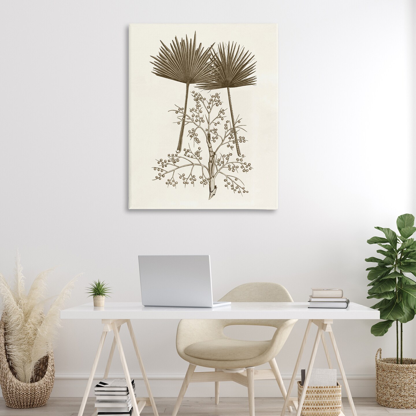Stupell Industries Palm Leaf & Olive Branches Canvas Design by Phillipa Katz