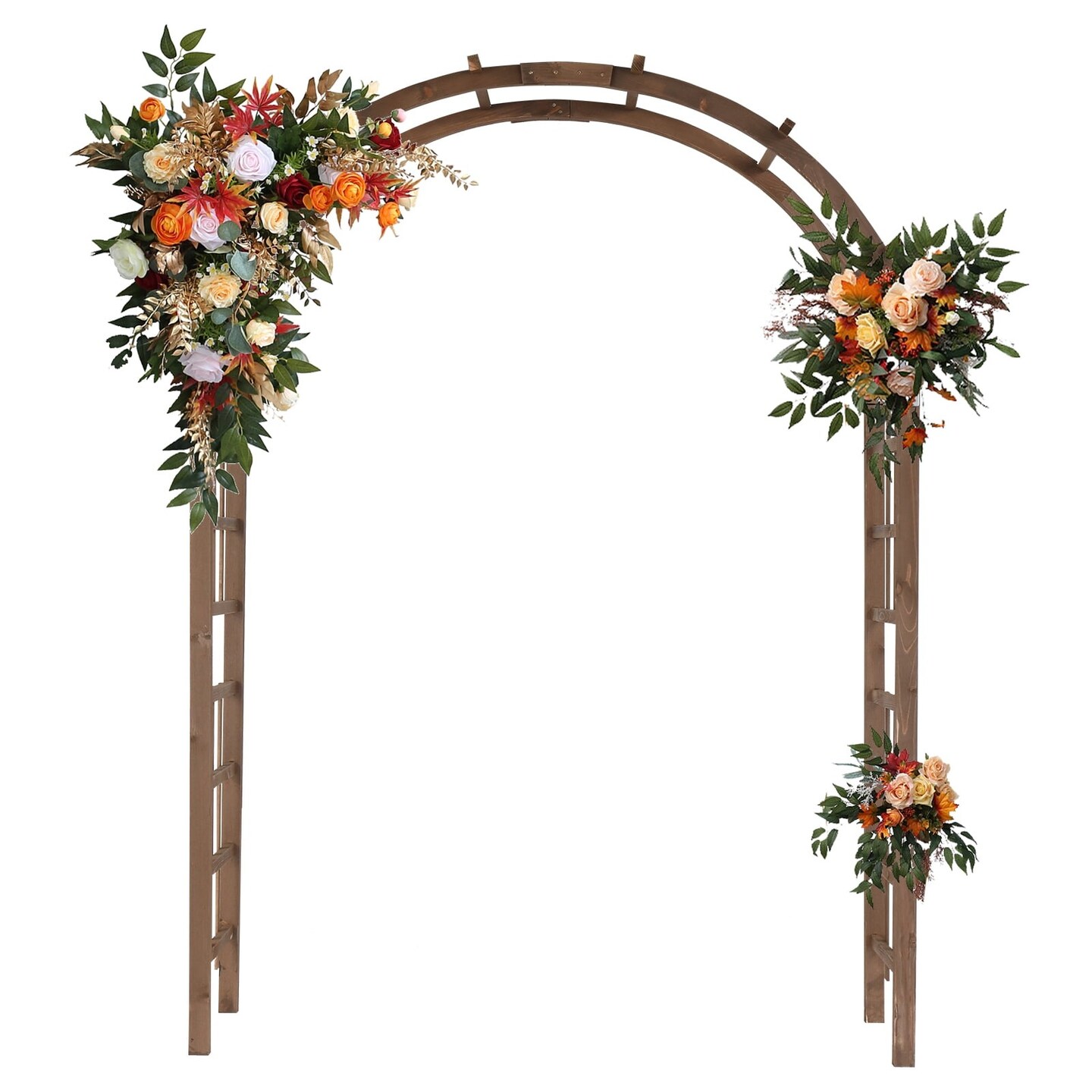 7FT Wooden Garden Arbor Arch &#x26; Pergola with Trellis