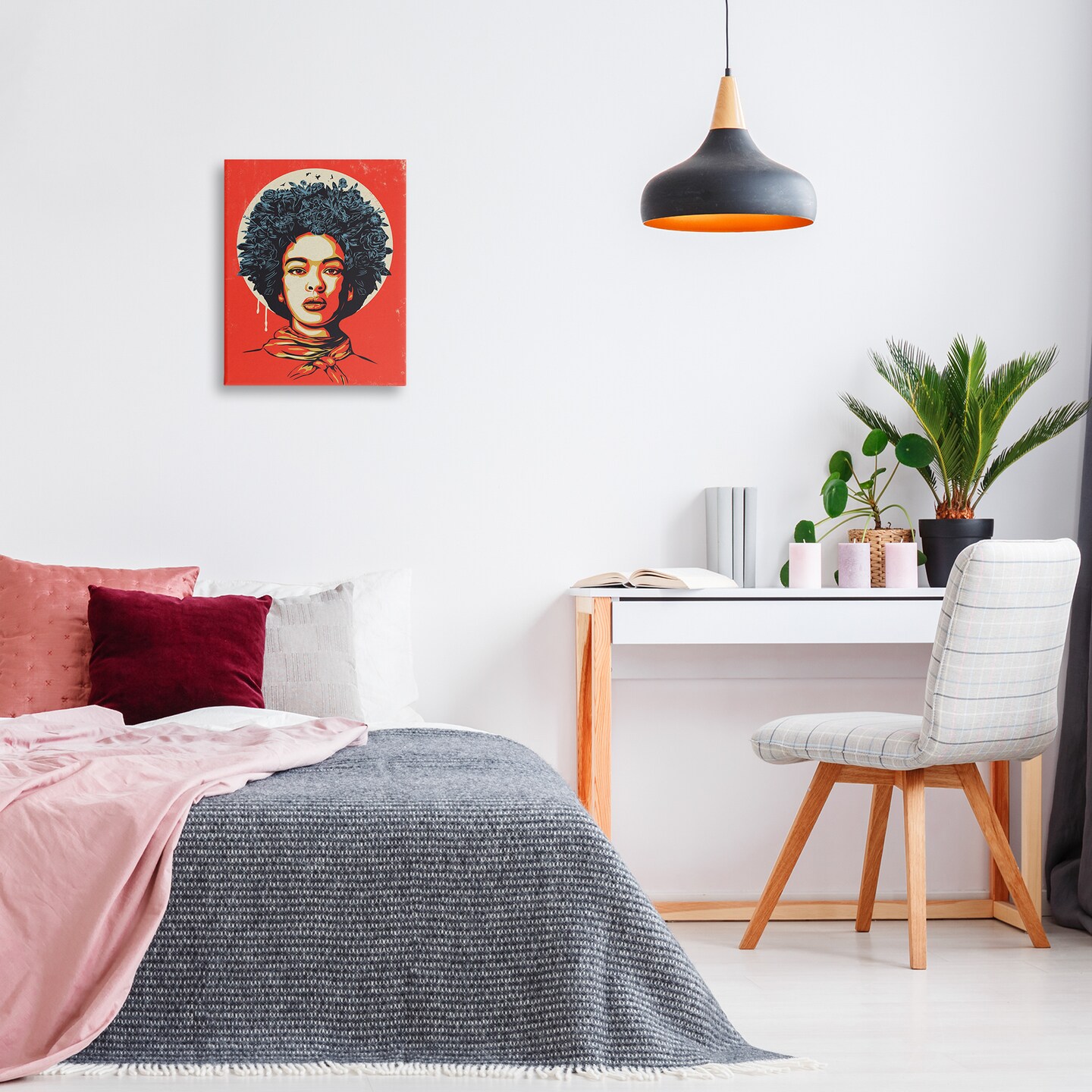 Stupell Industries Vibrant Portrait of Woman Canvas Design by Balazs Solti