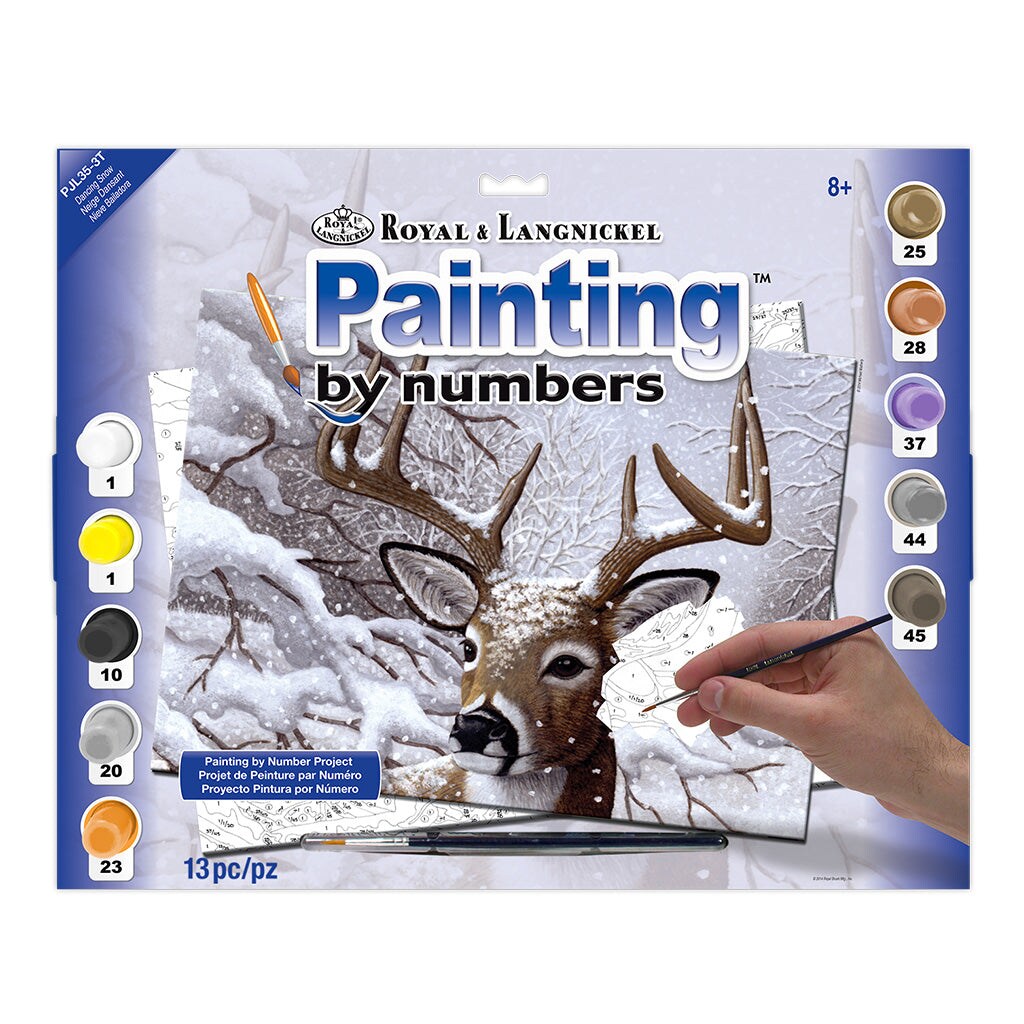 PJL35 | Painting by numbers™ 13pc 11.25" x 15.375" Dancing Snow Painting Project