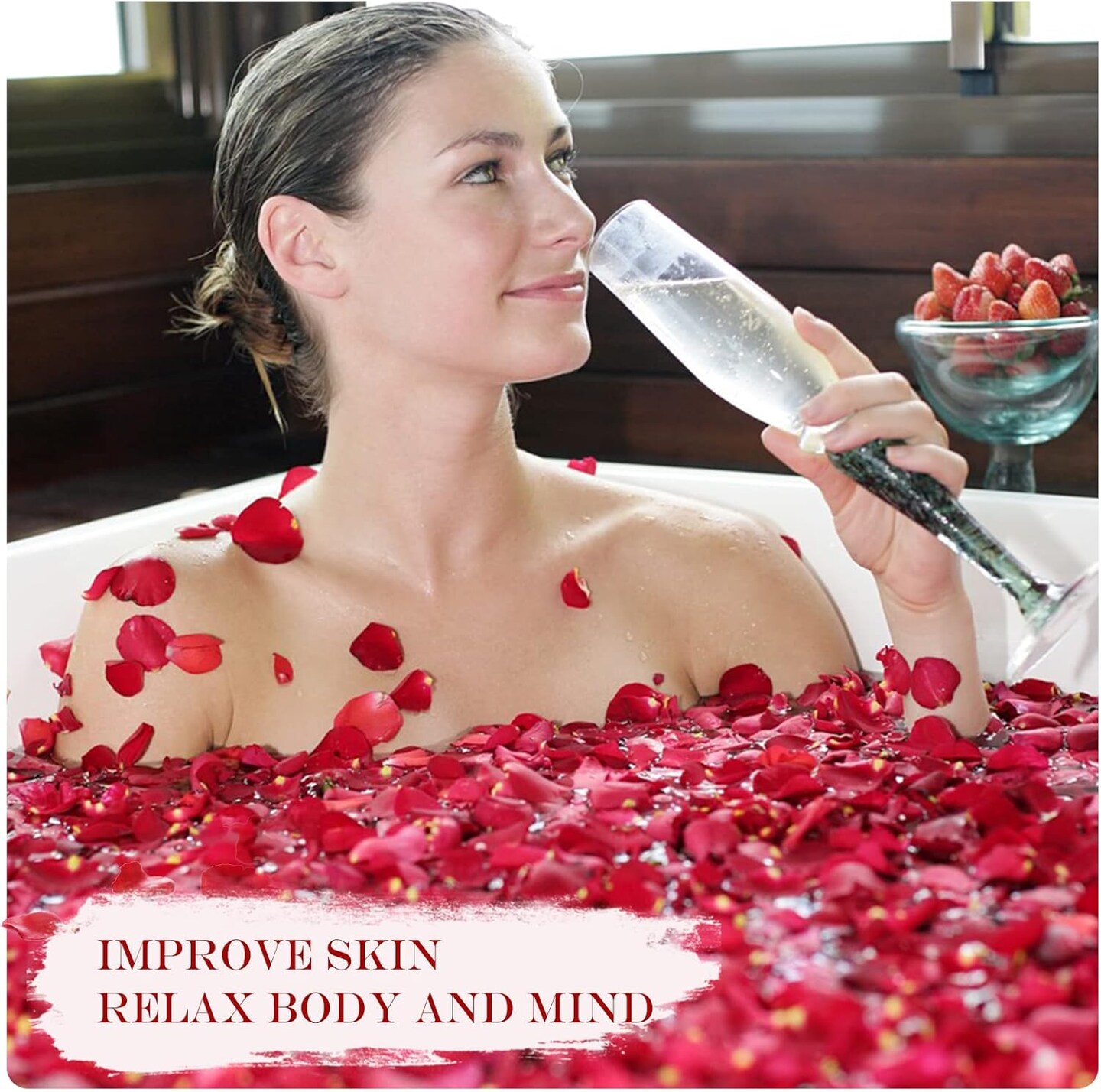 Dried Rose Petals - Dry Rose Petals Real Rose Petals Dried Organic for Rose Bath Spa Rose Quartz Candle Soap Making Wedding Confetti Resin Jewelry DIY Crafts Accessories