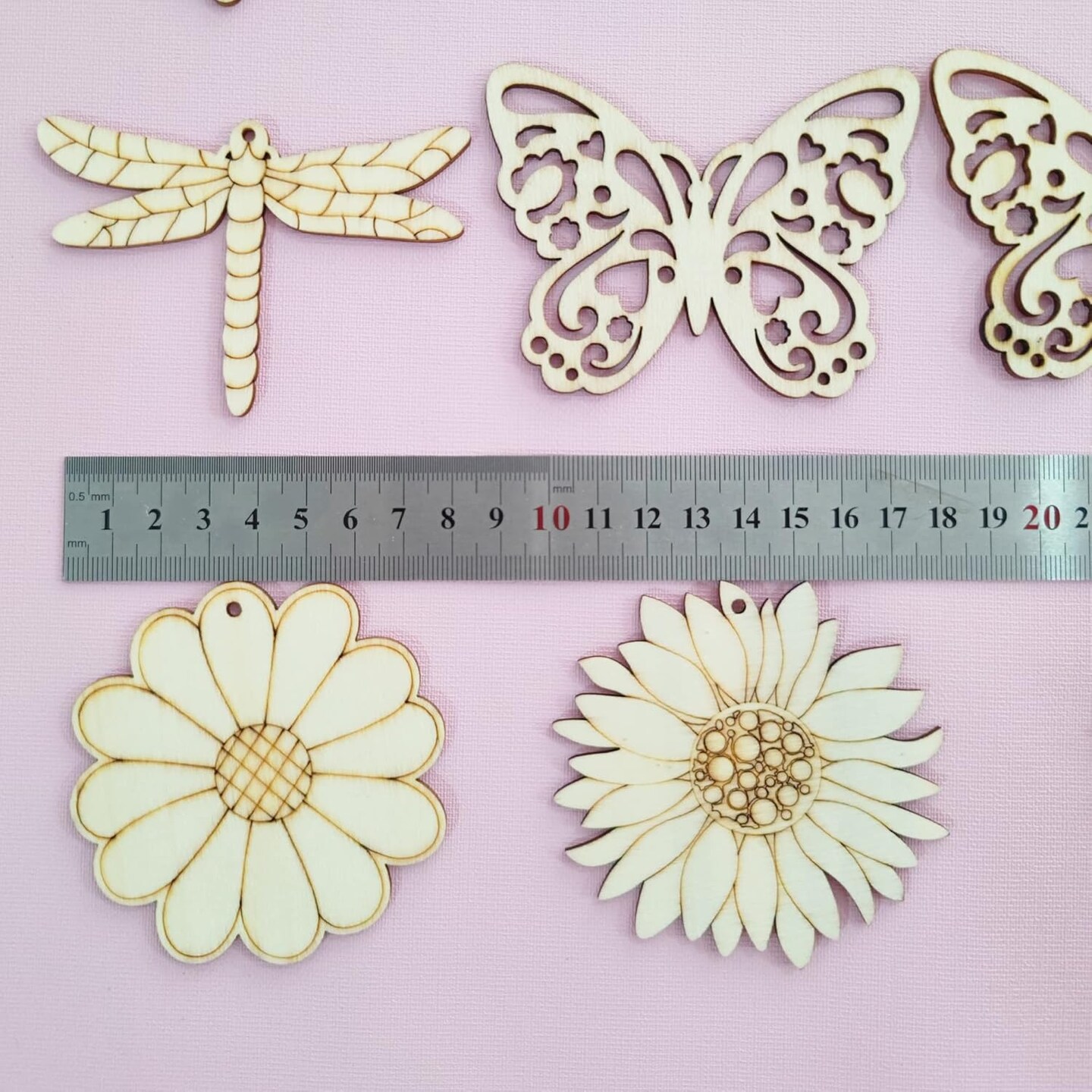 48PCS Unfinished Wood Insect Cutouts