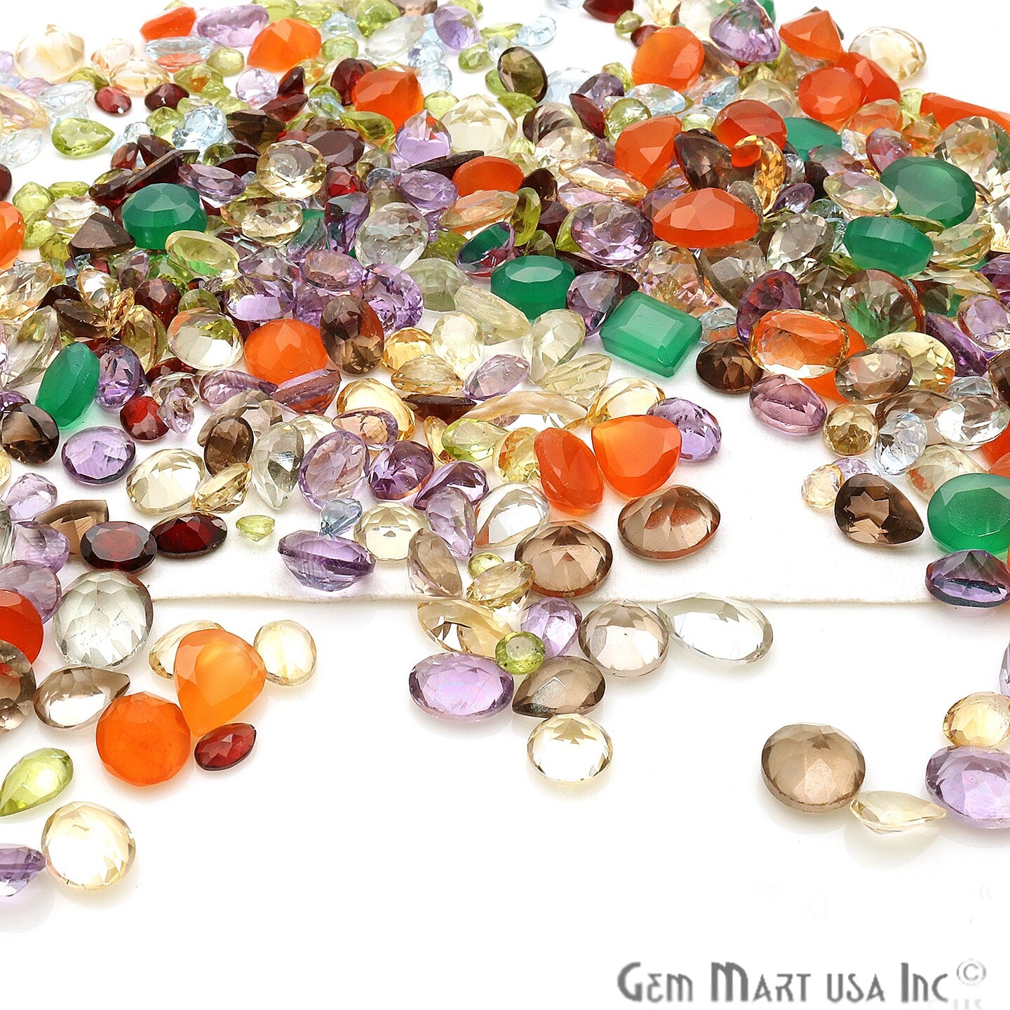 Mix Gemstone, 100% Natural Faceted Loose Gems, Wholesale Gemstones, 4-8mm, 50 Carats