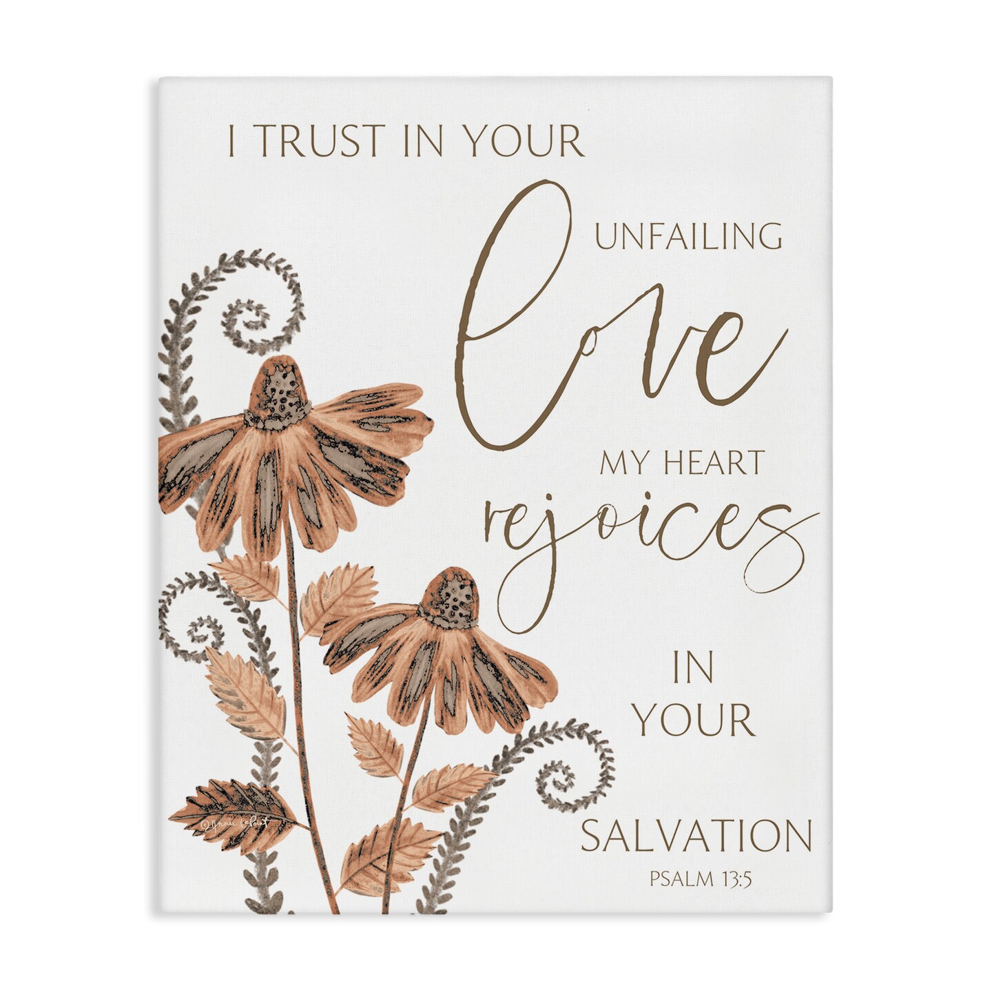 Stupell Industries Trust In Your Unfailing Love Canvas Design by Annie LaPoint