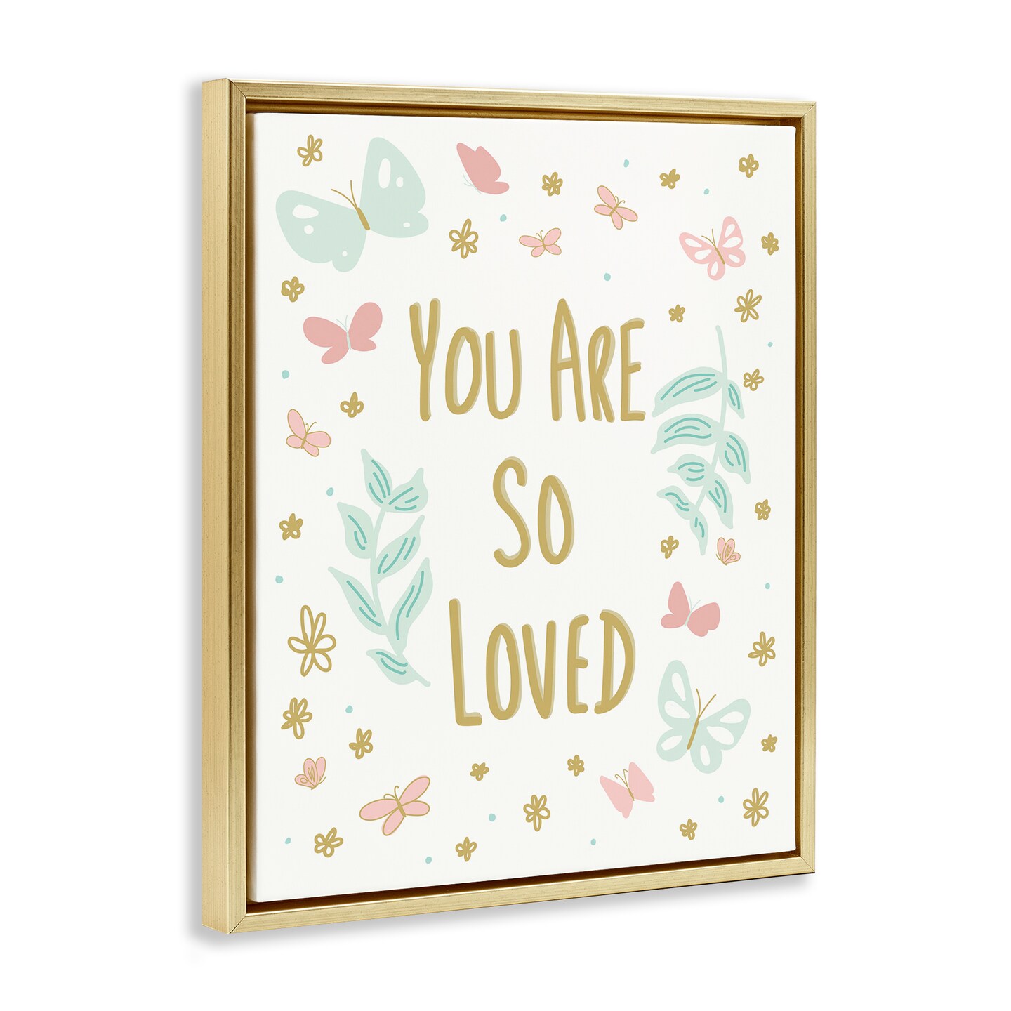 Stupell Industries So Loved Uplifting Flowers Floating Frame Design by Sweet Melody Designs