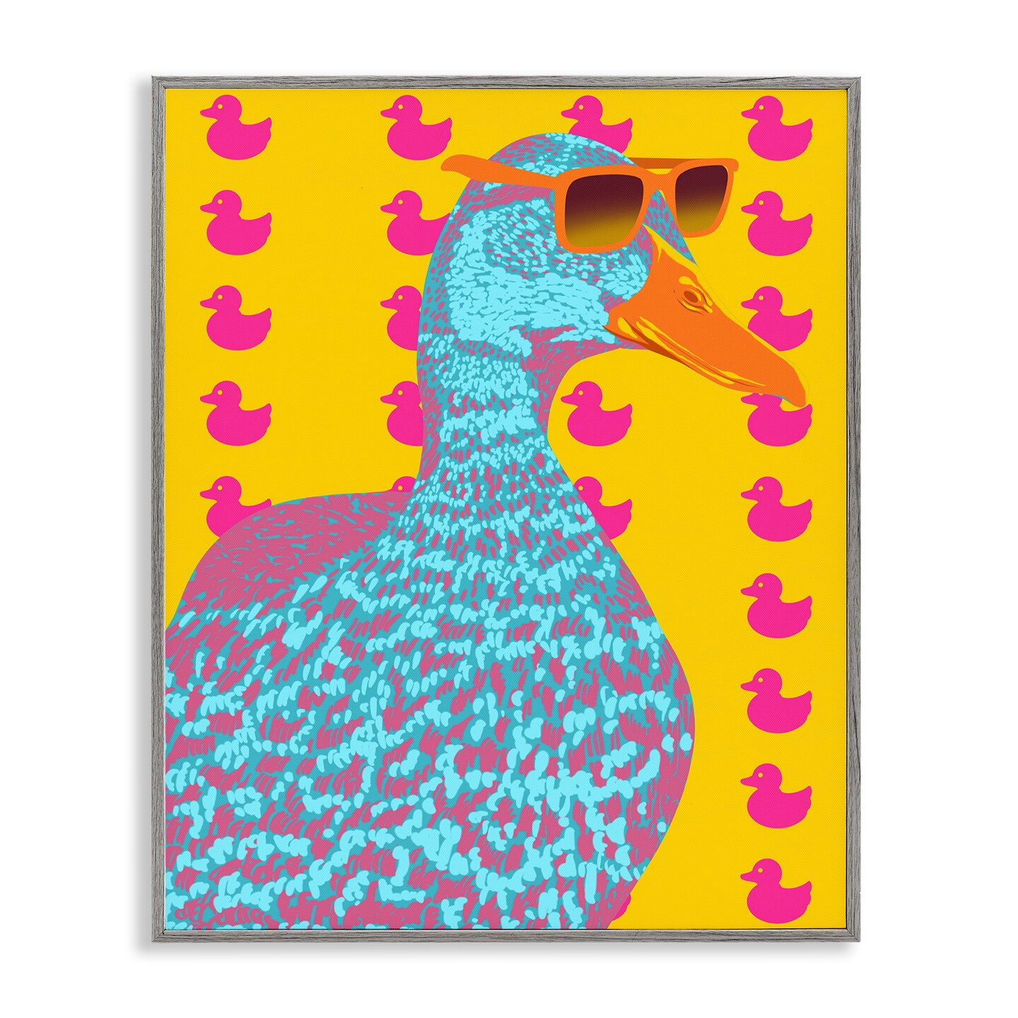 Stupell Industries Quirky Vibrant Goose Framed Giclee Design by Marcus Prime