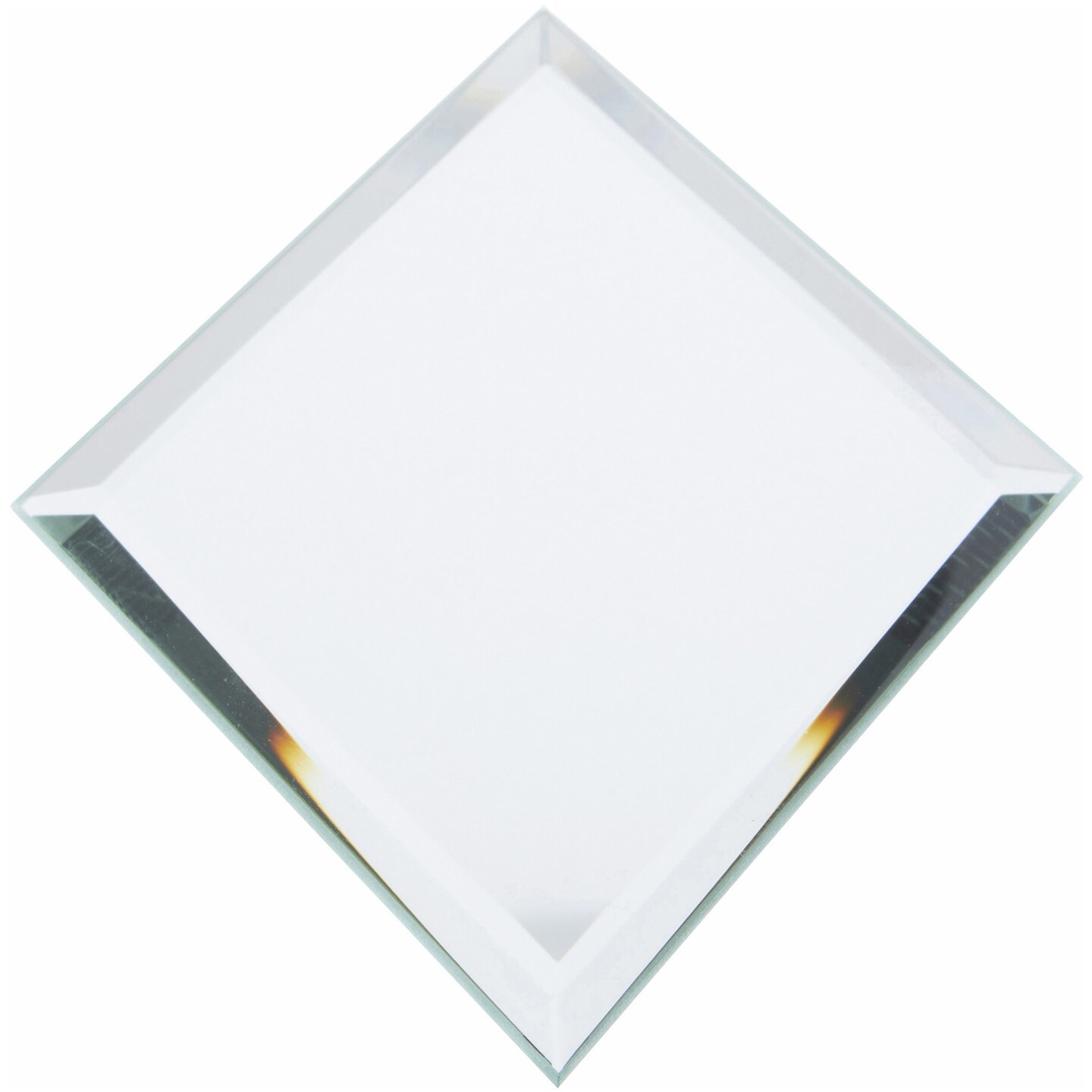 Plymor 4" x 6" Diamond-Shaped, 3mm Thick Beveled Glass Mirror