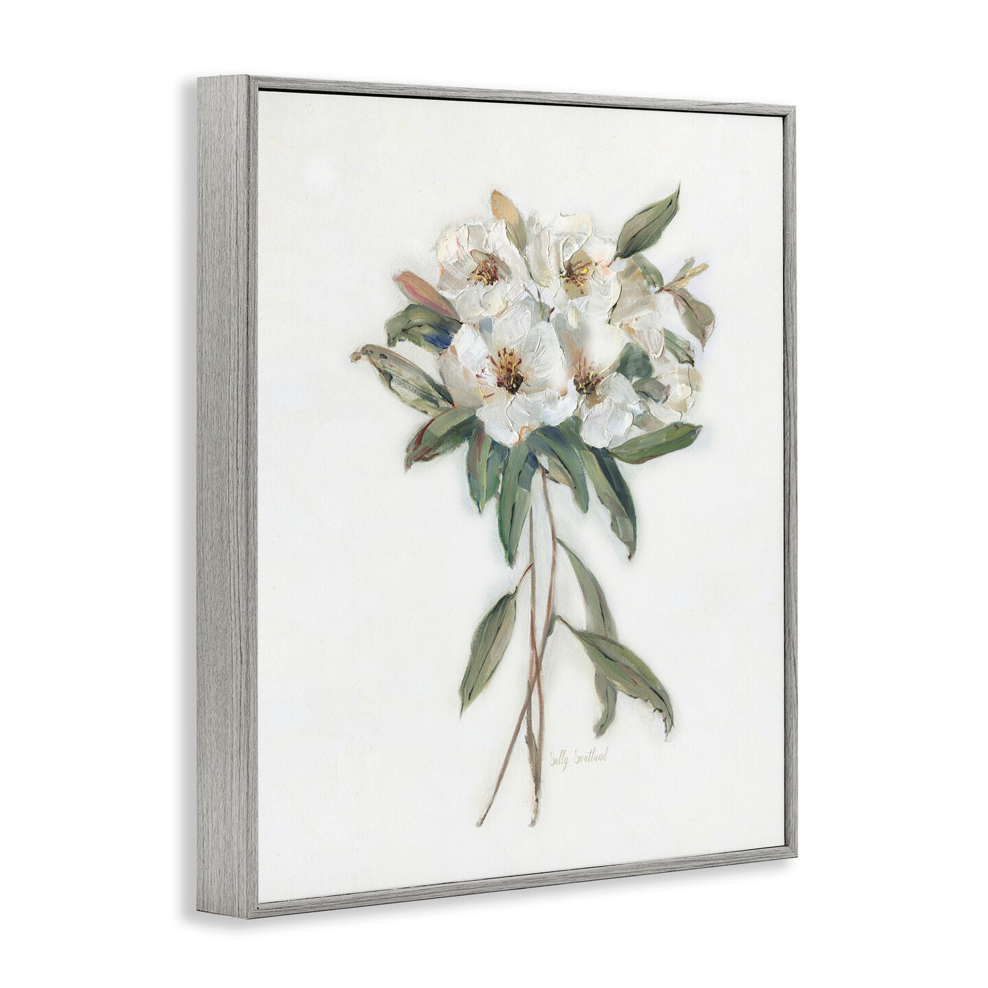 Stupell Industries White Wildflower Bundle Framed Giclee Design by Sally Swatland