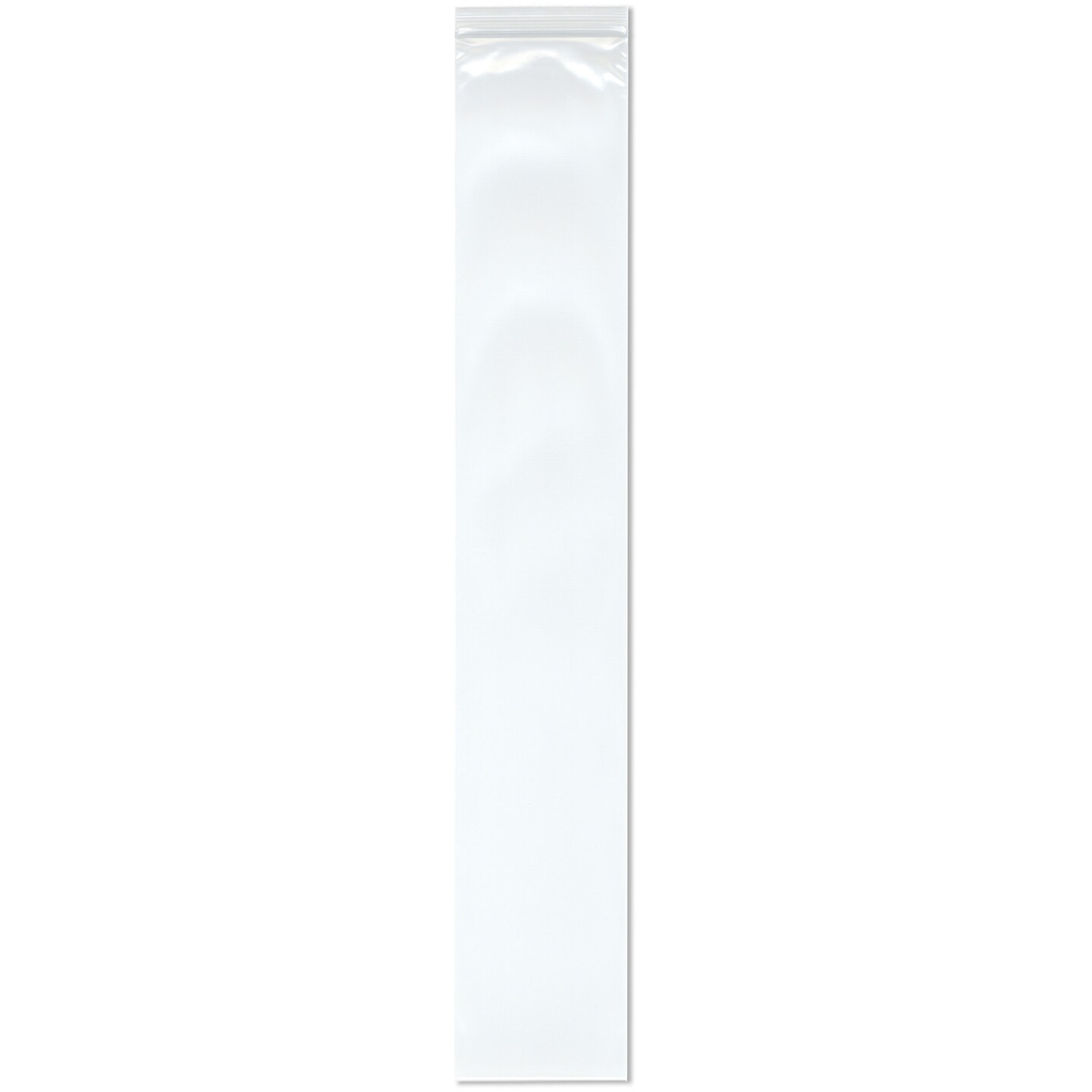 Plymor 4&#x22; x 24&#x22; (Pack of 100), 4 Mil Heavy Duty Zipper Reclosable Plastic Bags
