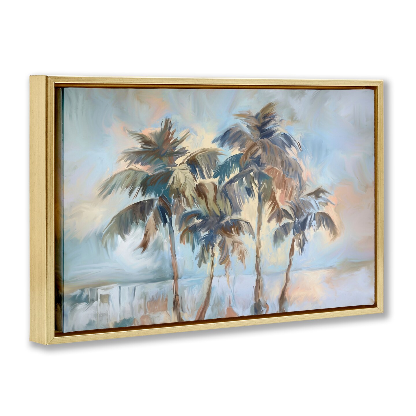 Stupell Industries Cool Palm Trees Sunrise Floating Frame Design by Ramona Murdock