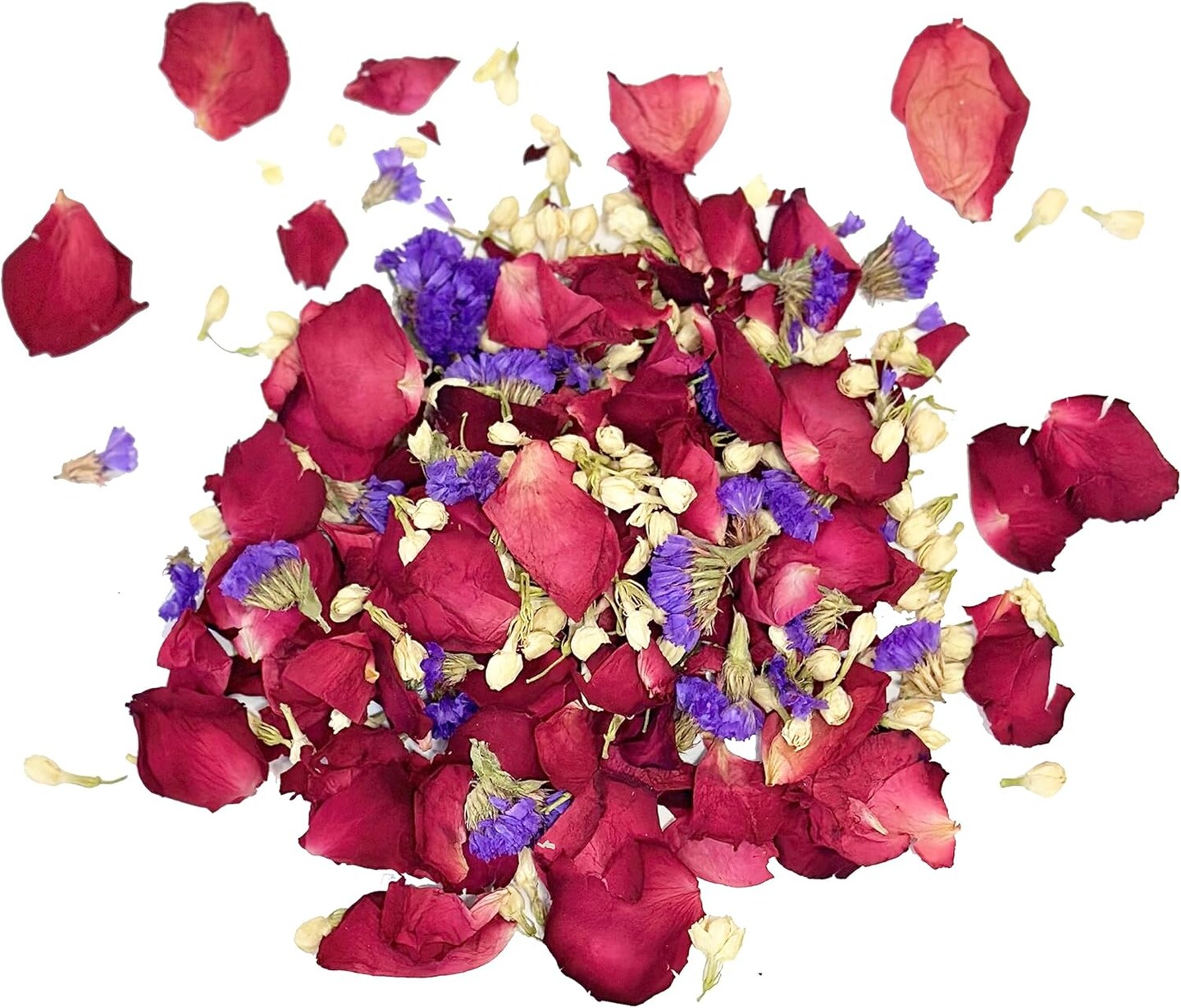 Biodegradable Wedding Confetti - Dried Flower Petals Natural Dried Rose, Jasmine & Forget-Me-Not Petals (3.5oz) | Eco-Friendly for Flower Girl, Church, Christmas, Valentine’s Decor
