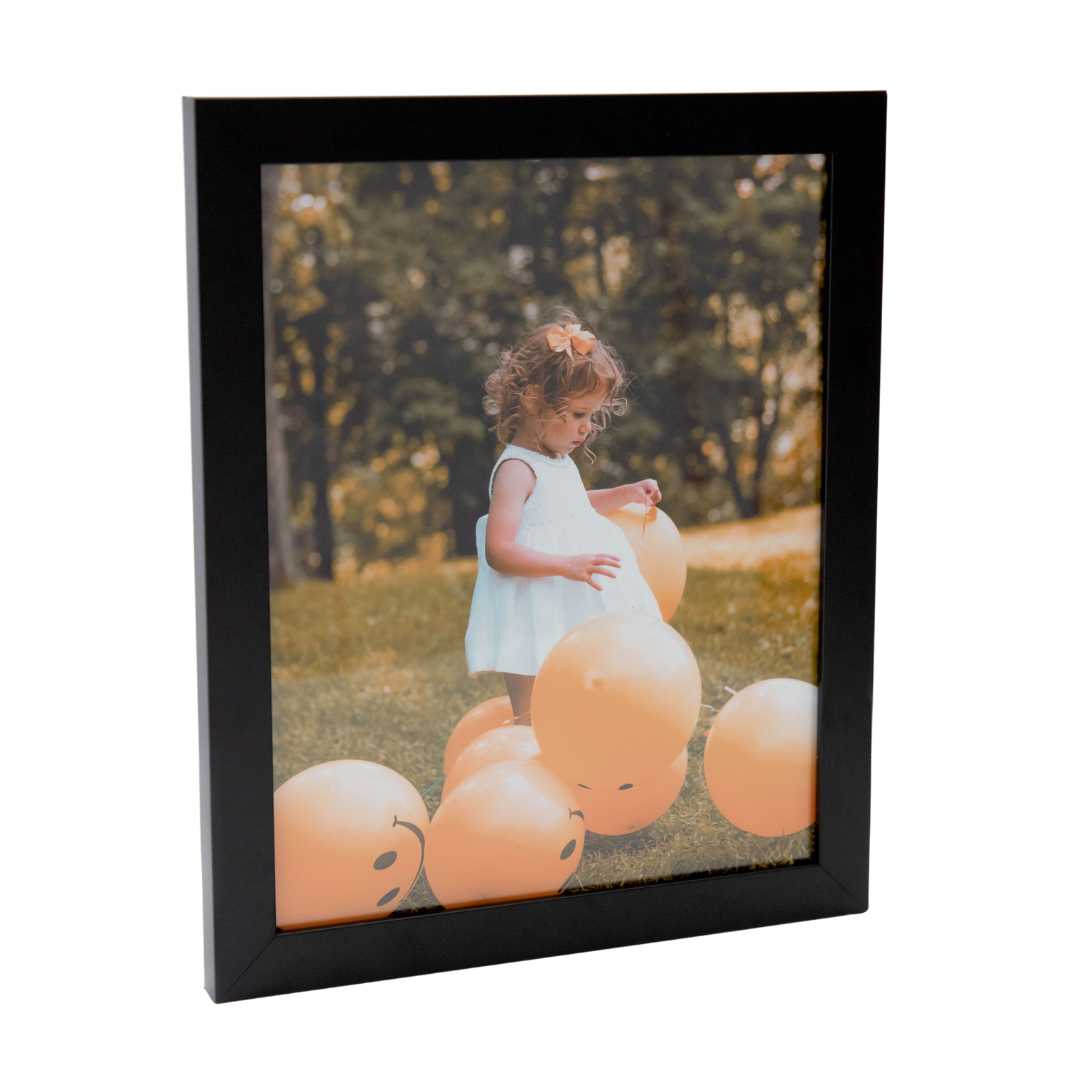Black Wood 8.5 x 11 Picture Frame &#x2013; Document 8.5 x 11 Frame Photo