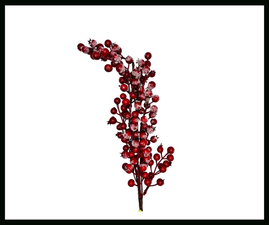 31&#x22; Snow Red Berry Spray - Festive Winter Decoration for Home and Crafts-83571