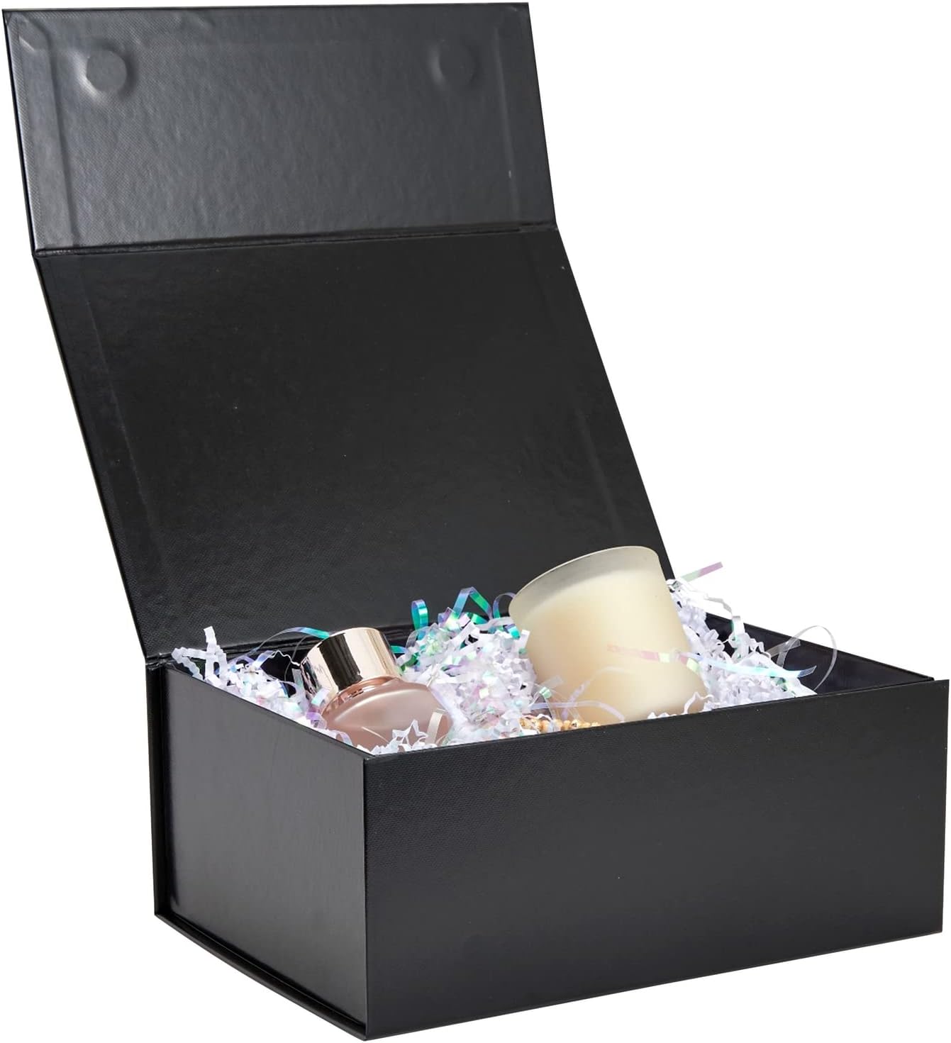 agnetic Gift Boxes with Lids for Birthday, Wedding, Groomsman and Bridesmaid Proposal Box (9.5 x 7 x 4 Inches) (Gloss Black) - 6 Pack