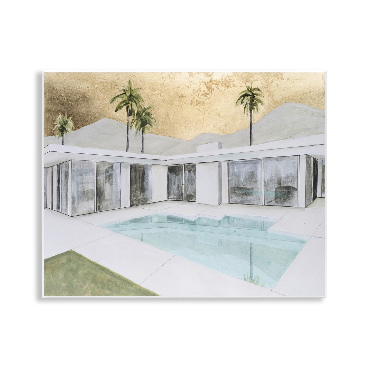 Stupell Industries Modern Chic Pool View Wall Plaque Design by Michael Willett