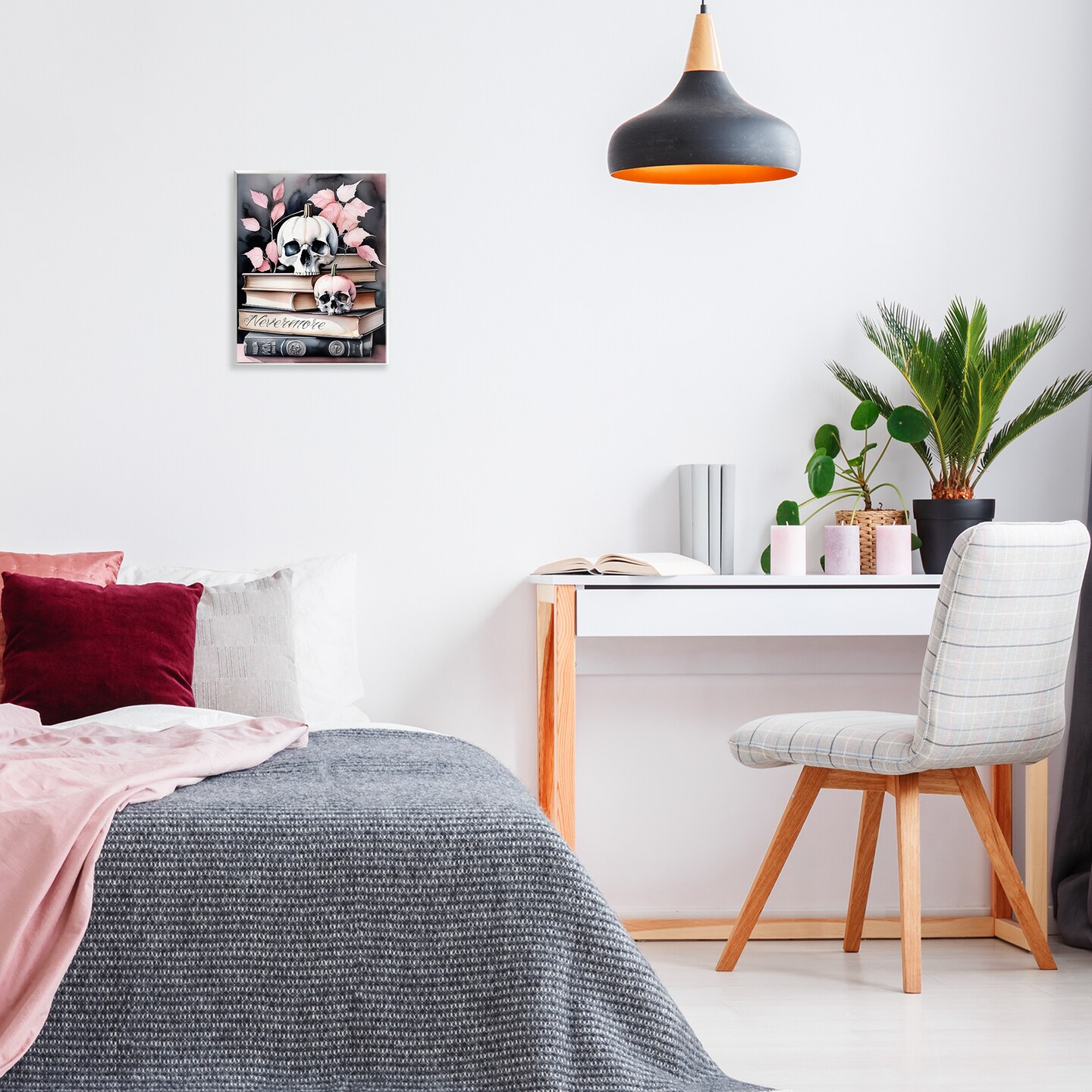 Stupell Industries Spooky Skull Book Stack Wall Plaque Design by Tabz Jones