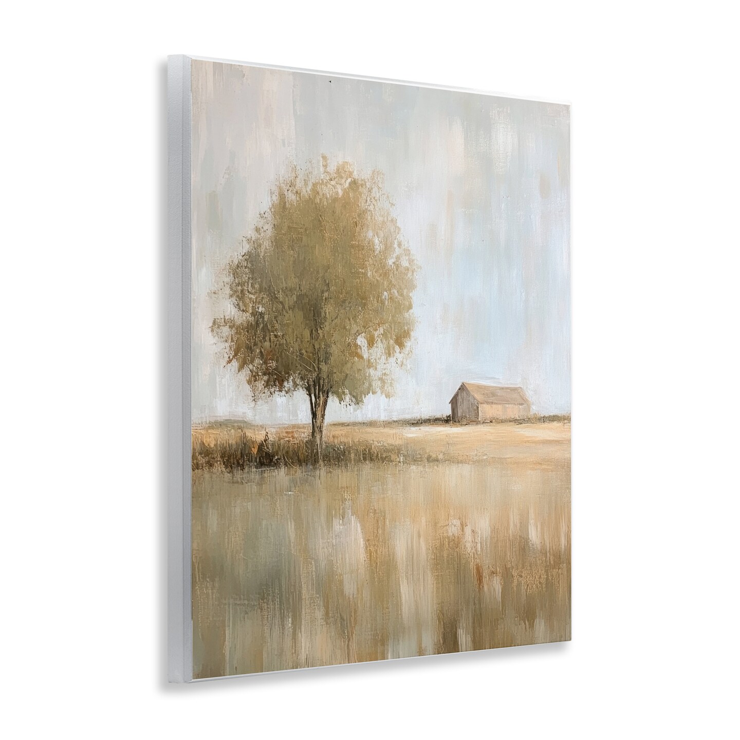 Stupell Industries Distant Barn and Lone Tree Wall Plaque Design by Petal Prints Design